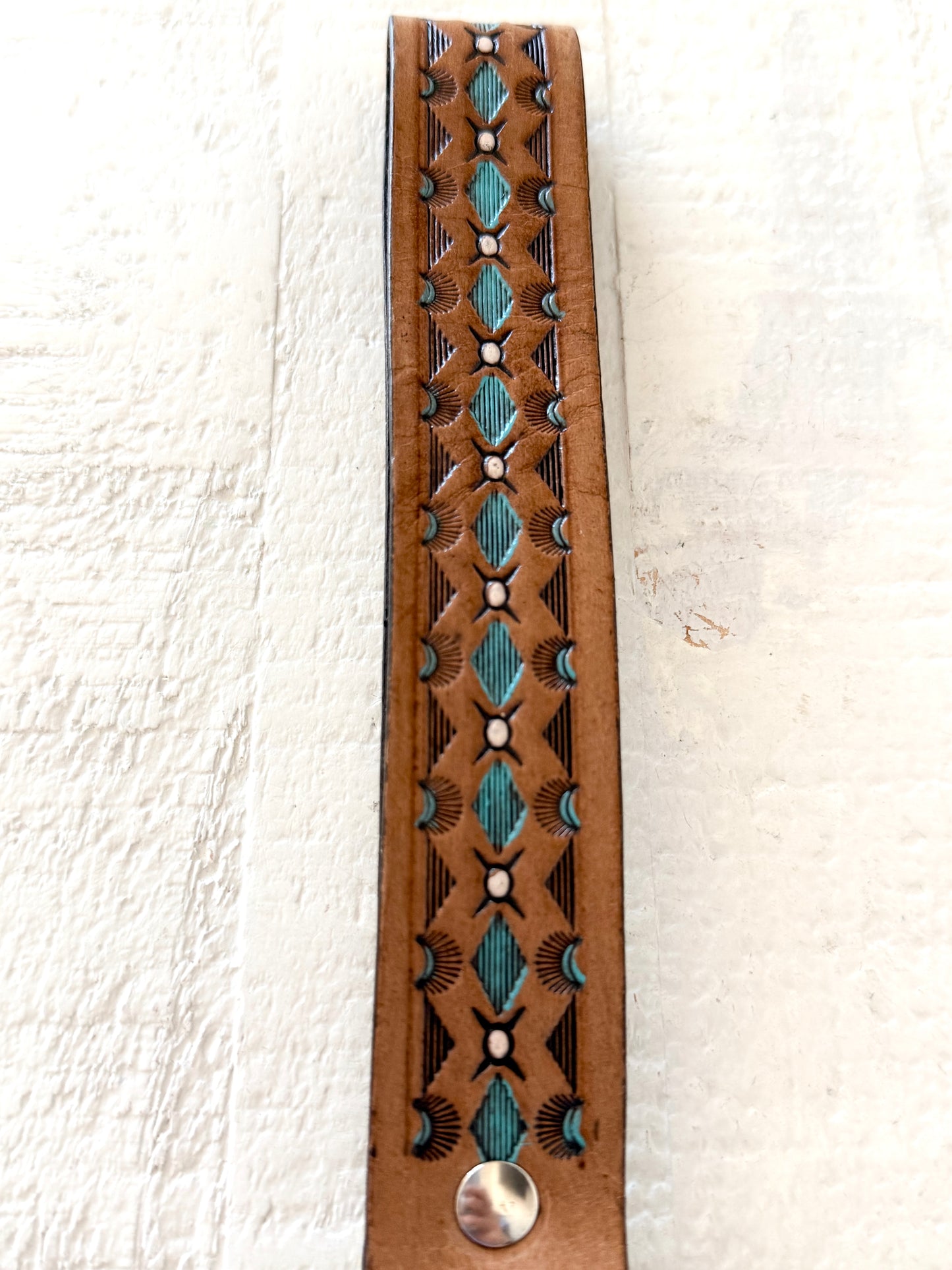 Tooled Leather Key Chain