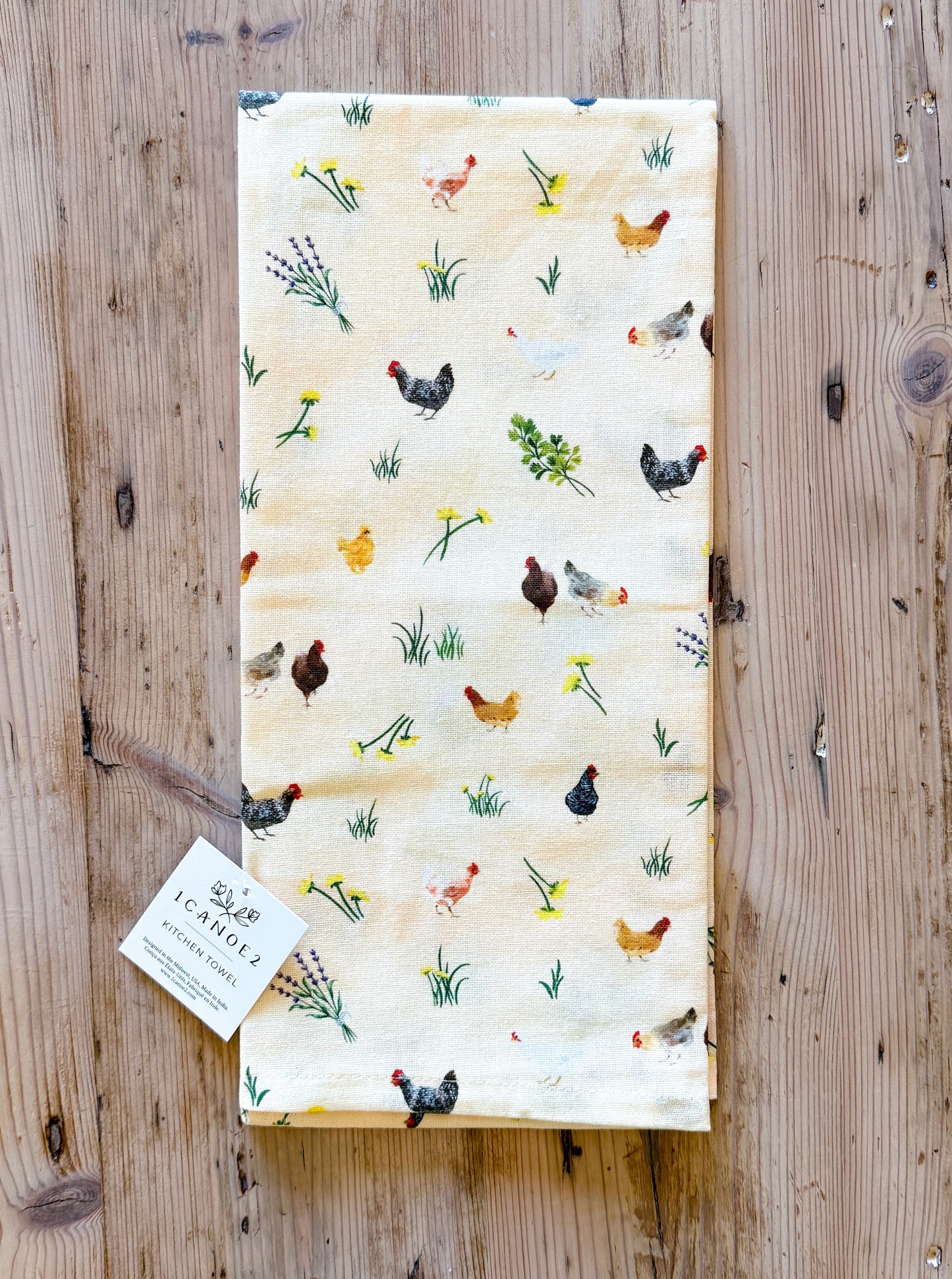 Chicken Meadow Tea Towel