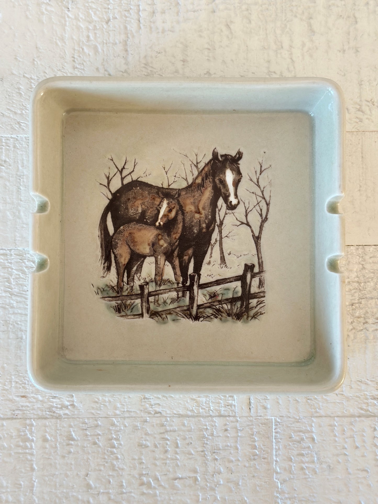 Vintage Horse Ashtray