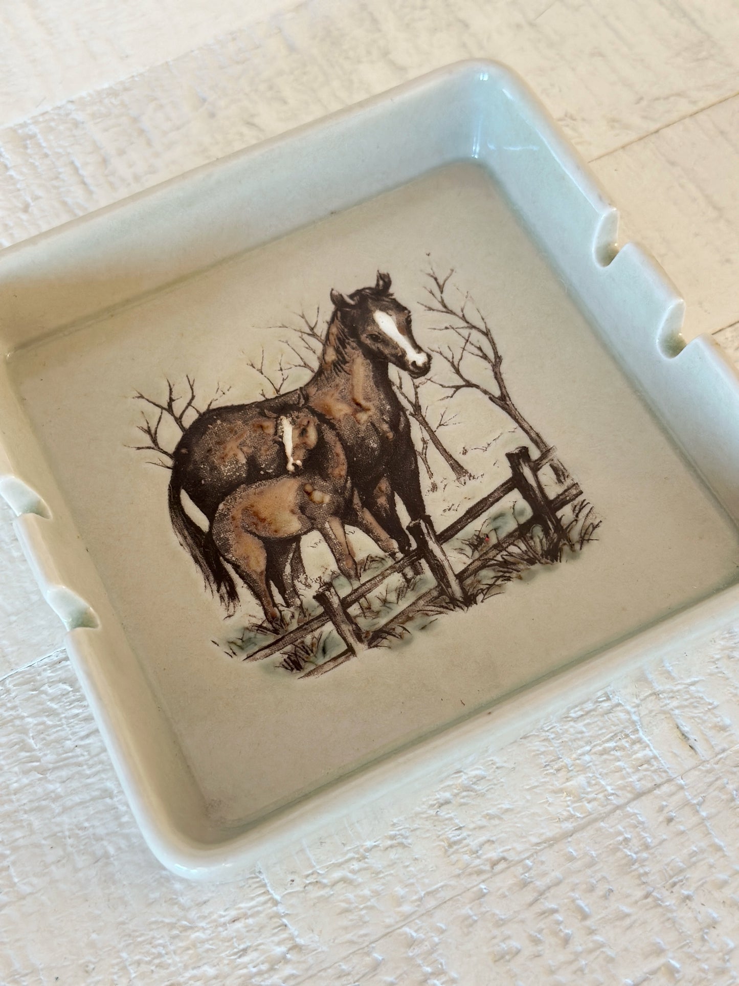 Vintage Horse Ashtray