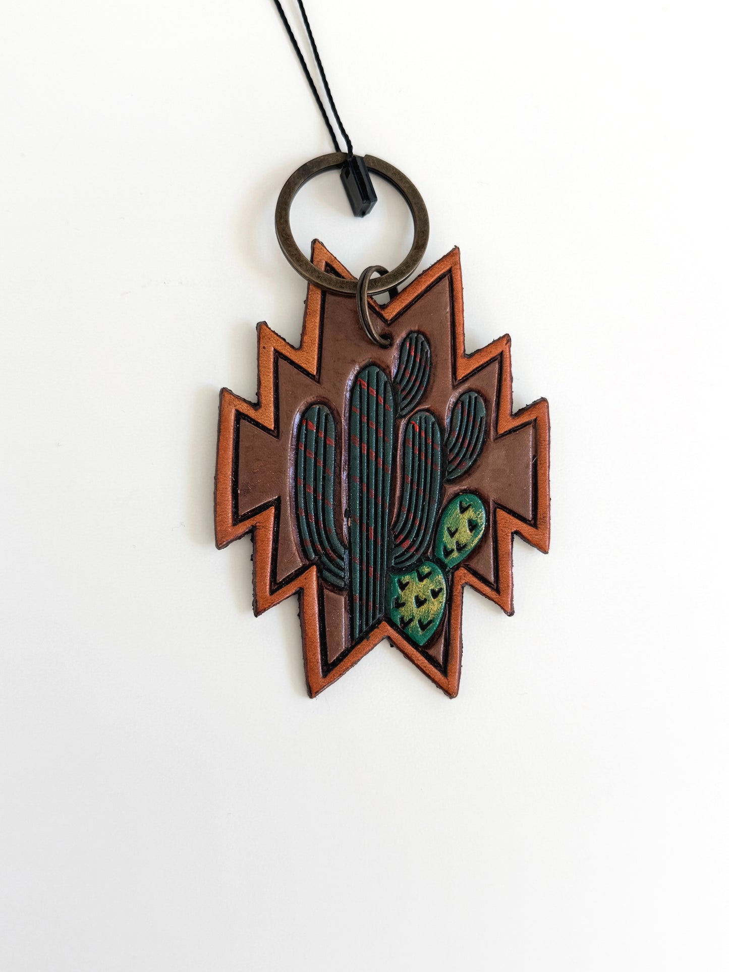 Aztec Cactus Keychain