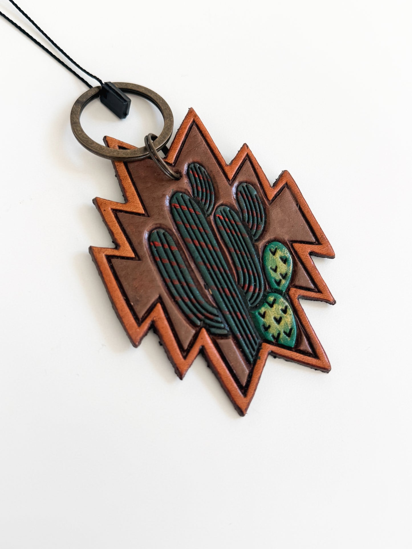 Aztec Cactus Keychain