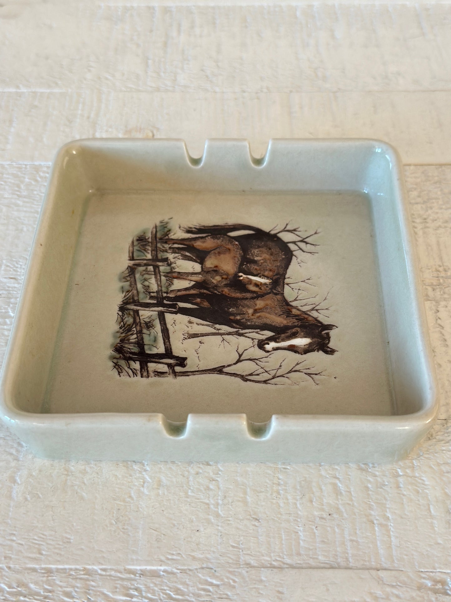Vintage Horse Ashtray