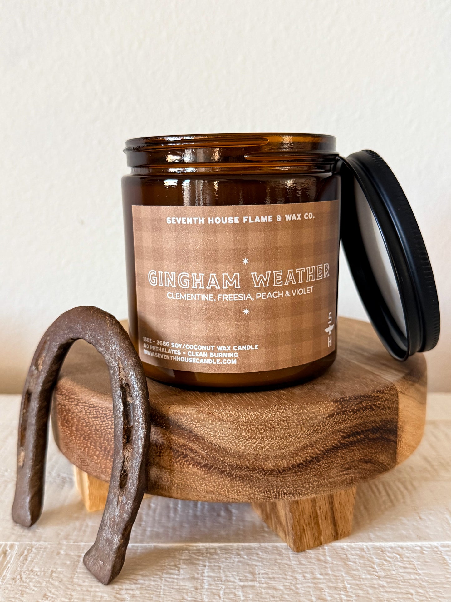 Gingham Weather Candle