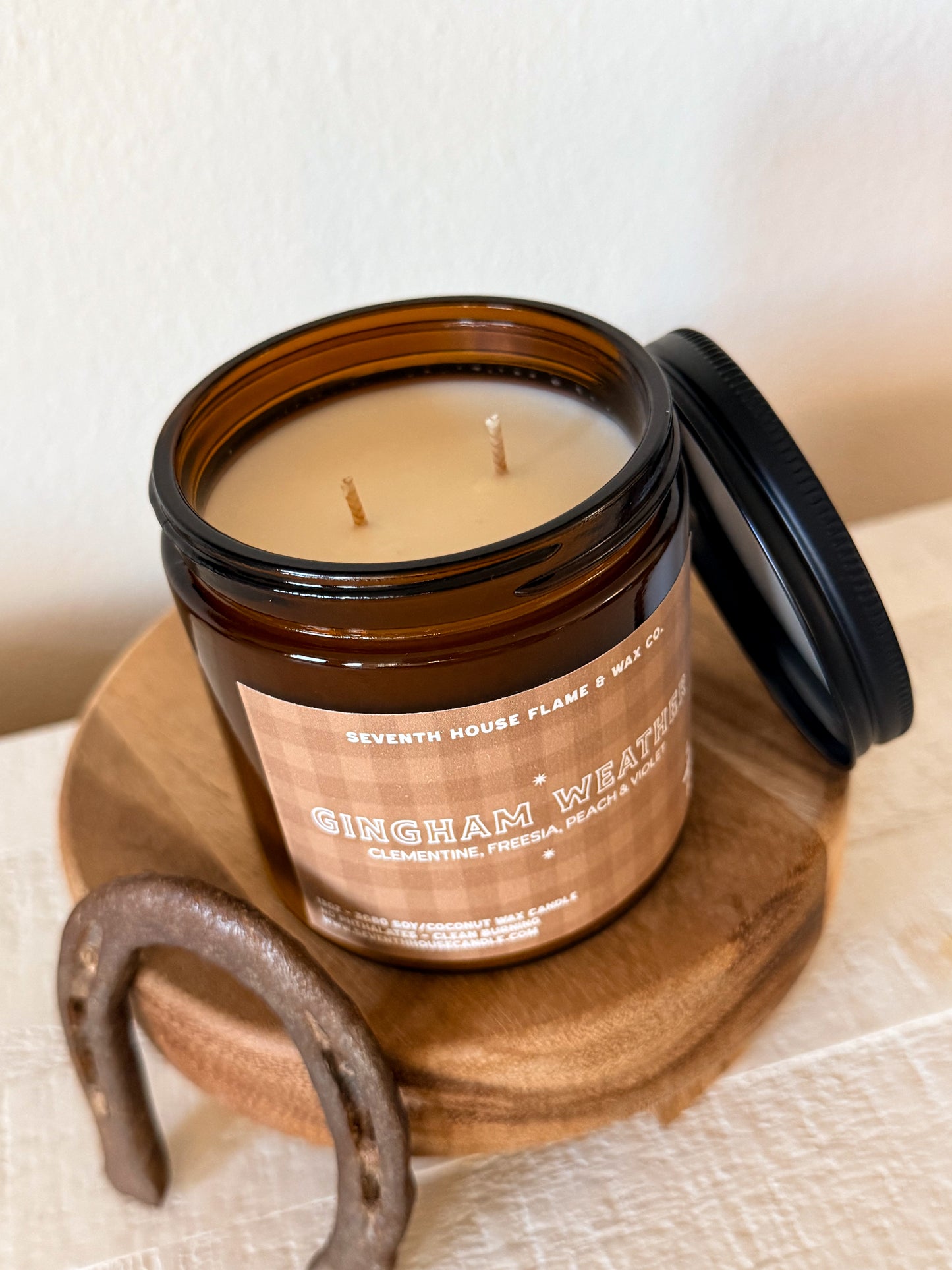 Gingham Weather Candle