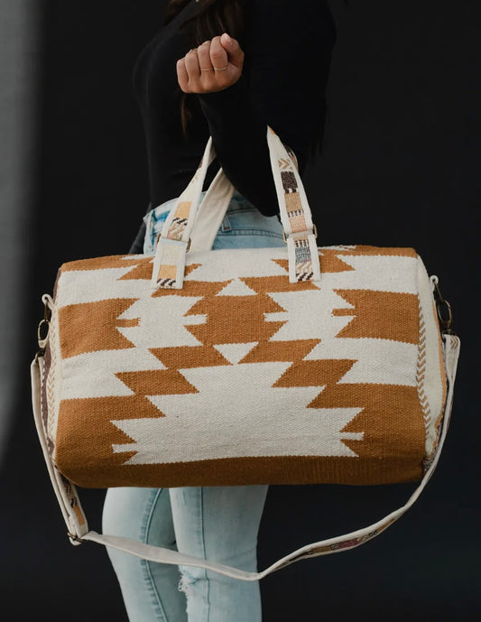 Aztec Duffle (Camel & Cream)