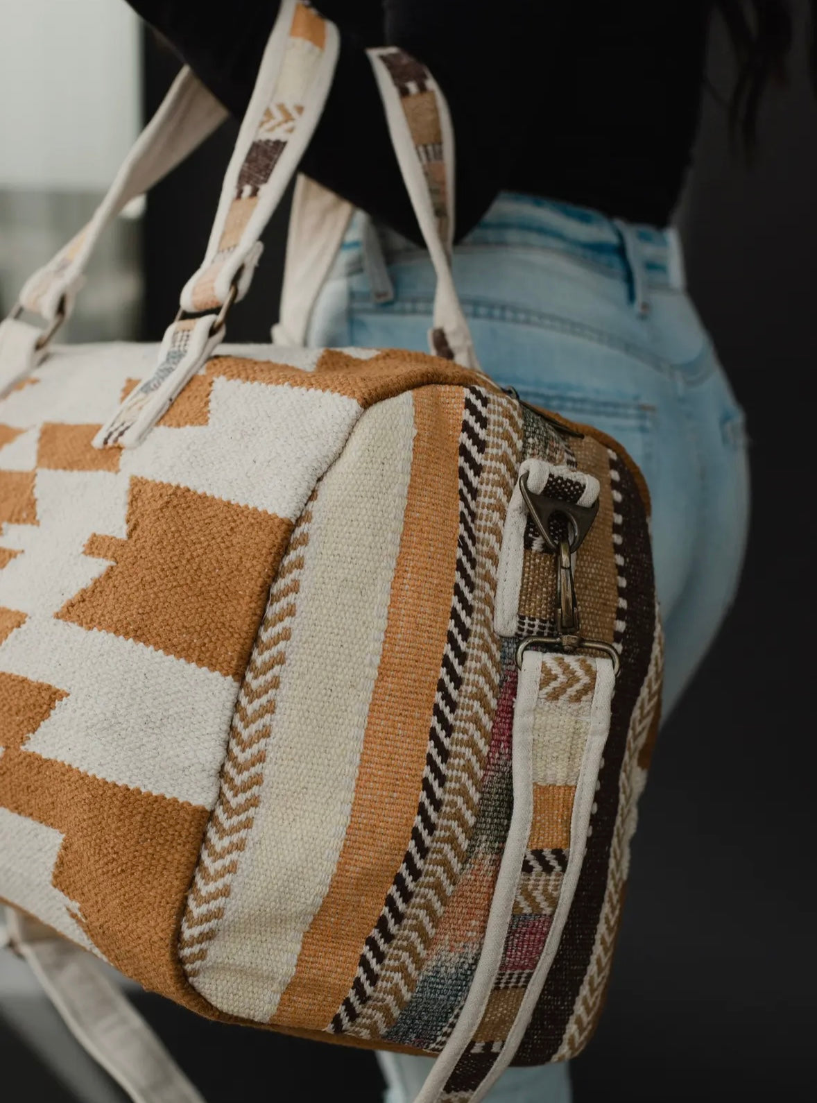 Aztec Duffle (Camel & Cream)