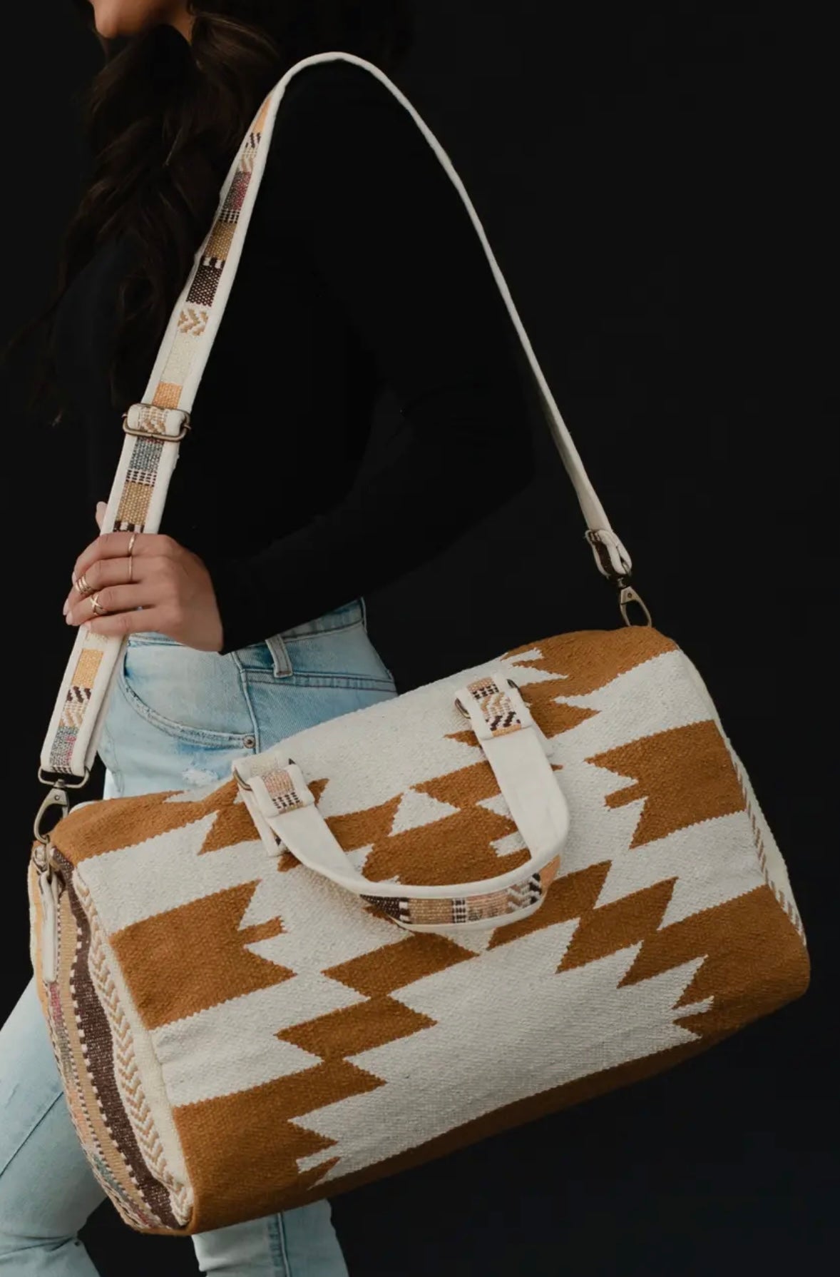 Aztec Duffle (Camel & Cream)