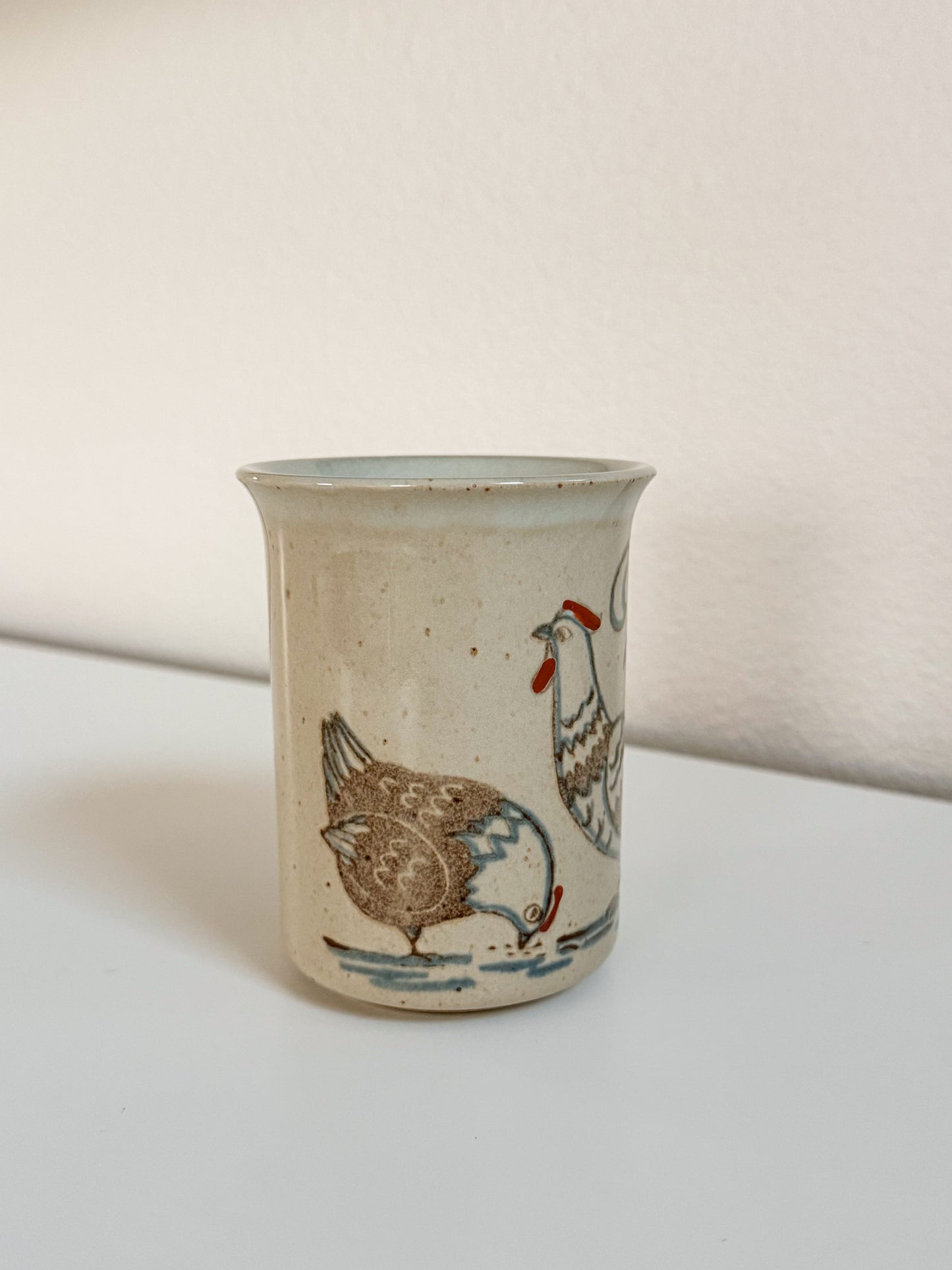 Vintage Rooster & Chicken Mug