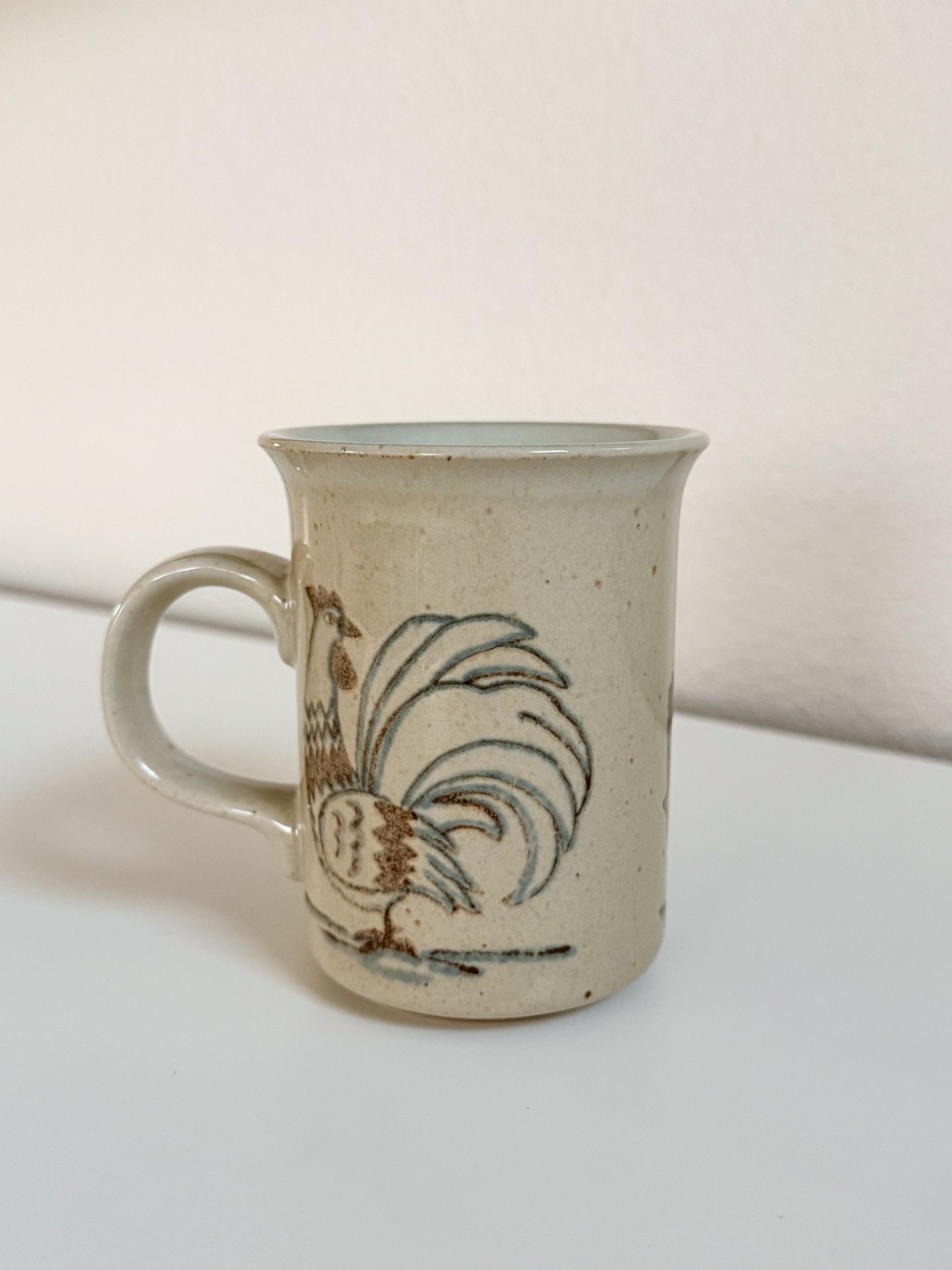 Vintage Rooster & Chicken Mug