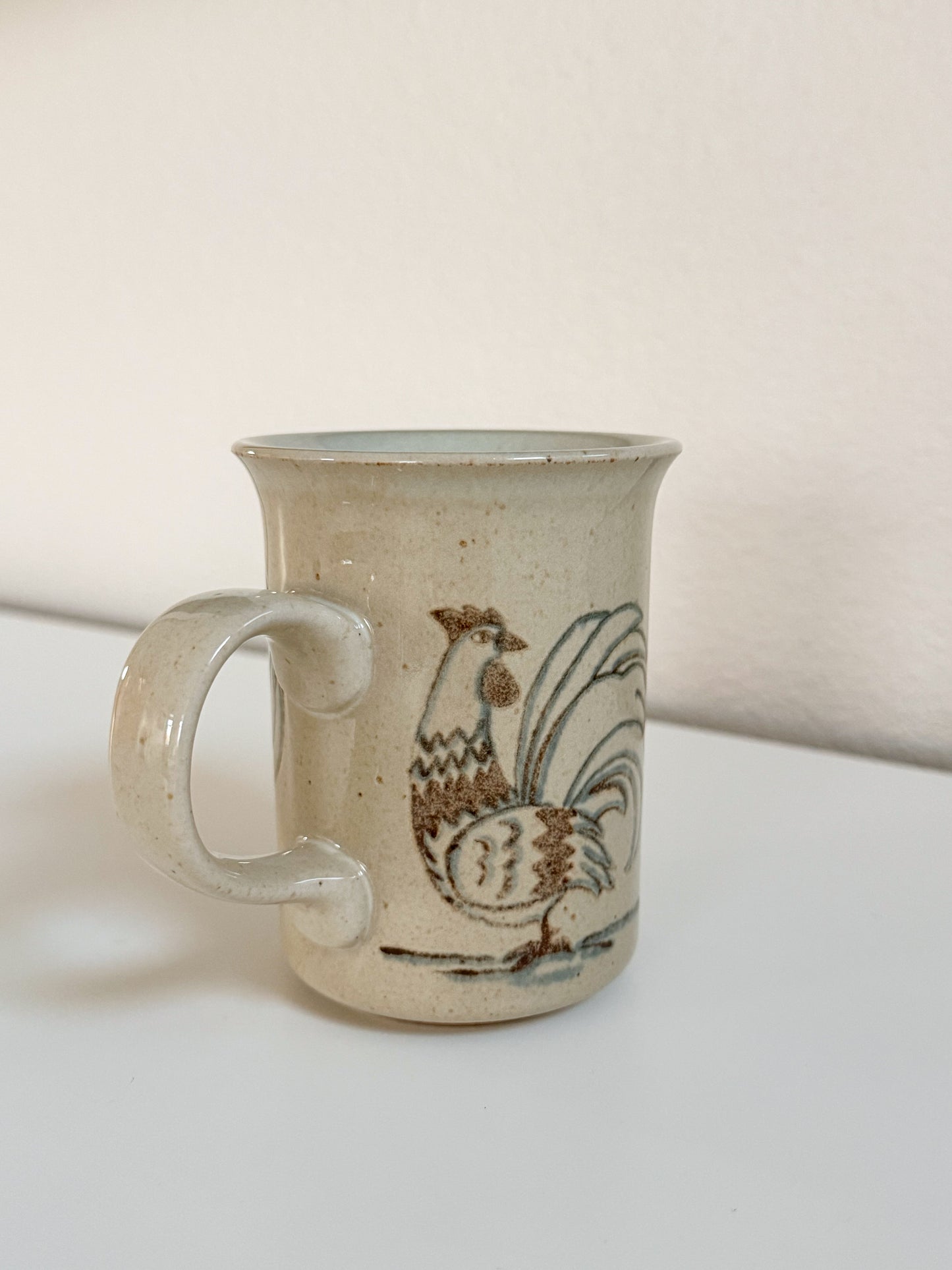 Vintage Rooster & Chicken Mug