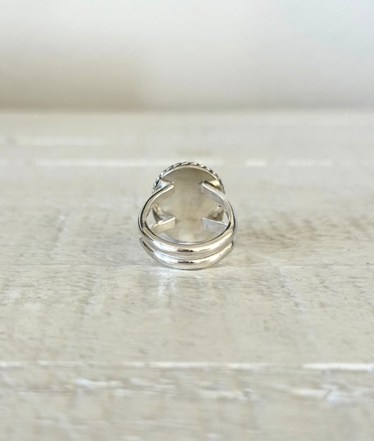 White Buffalo Turquoise Ring