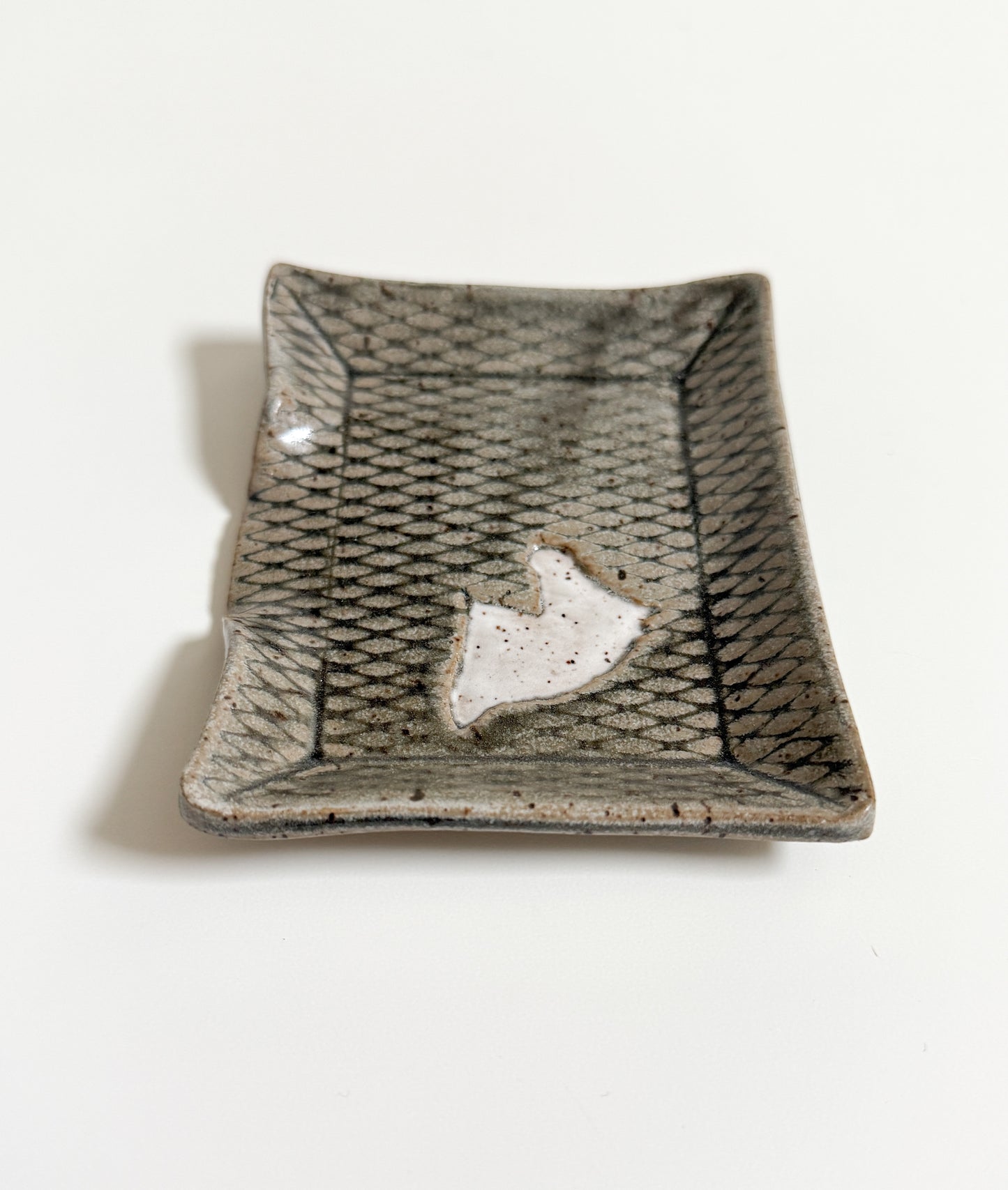 White Horse Stoneware Soap Dish