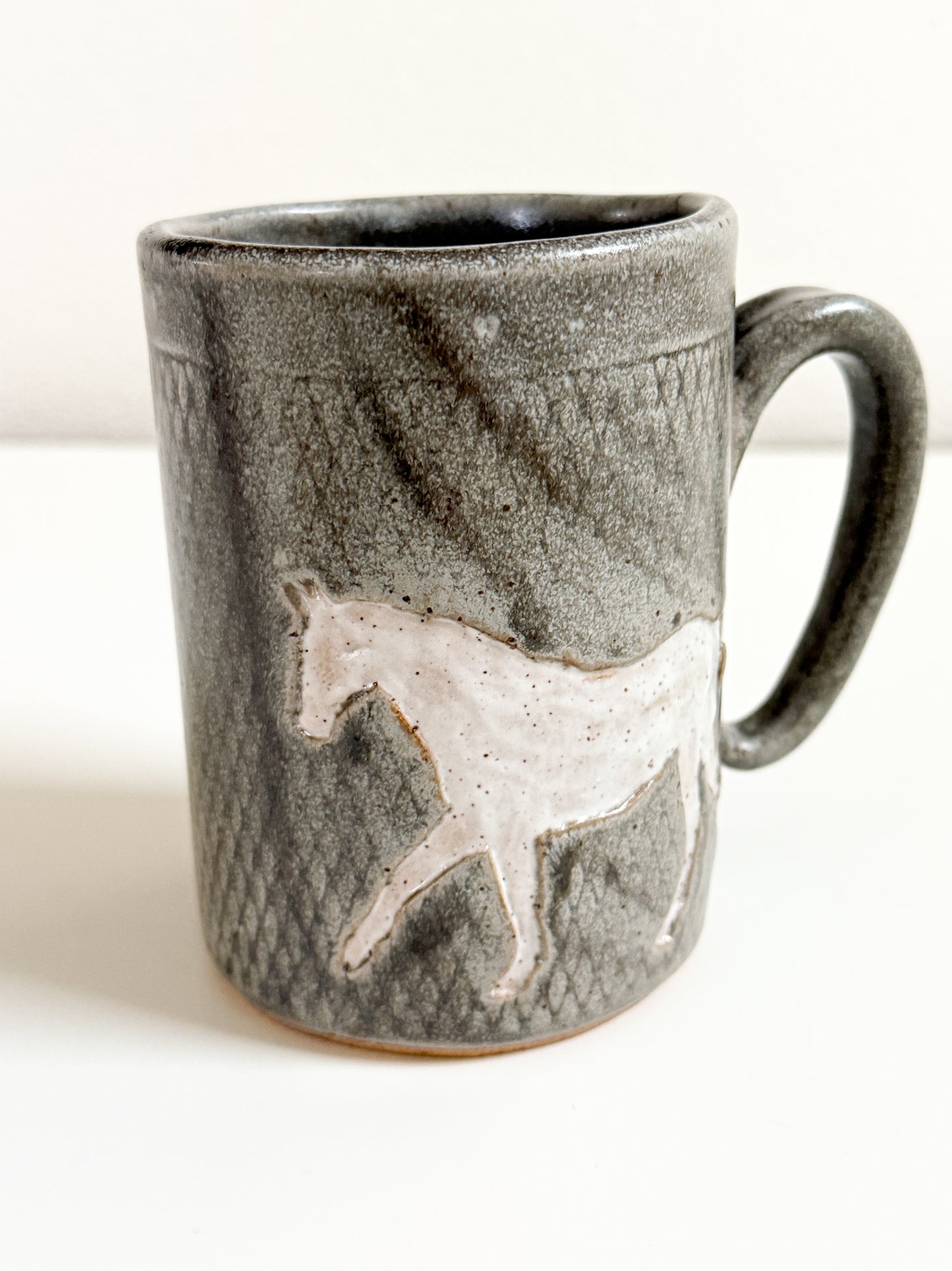 White Horse Pottery Mug