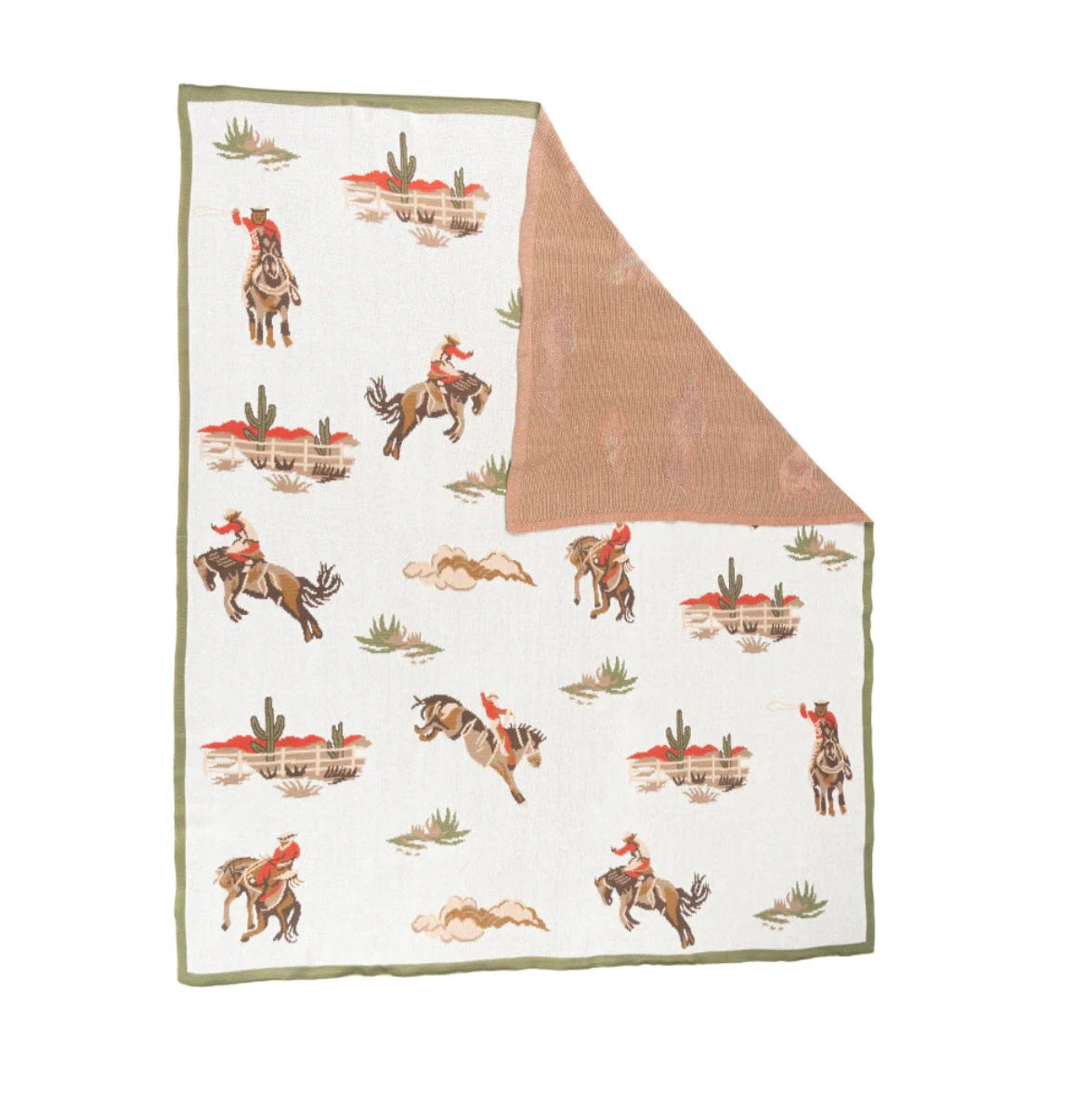 Cowboy Cotton Throw Blanket