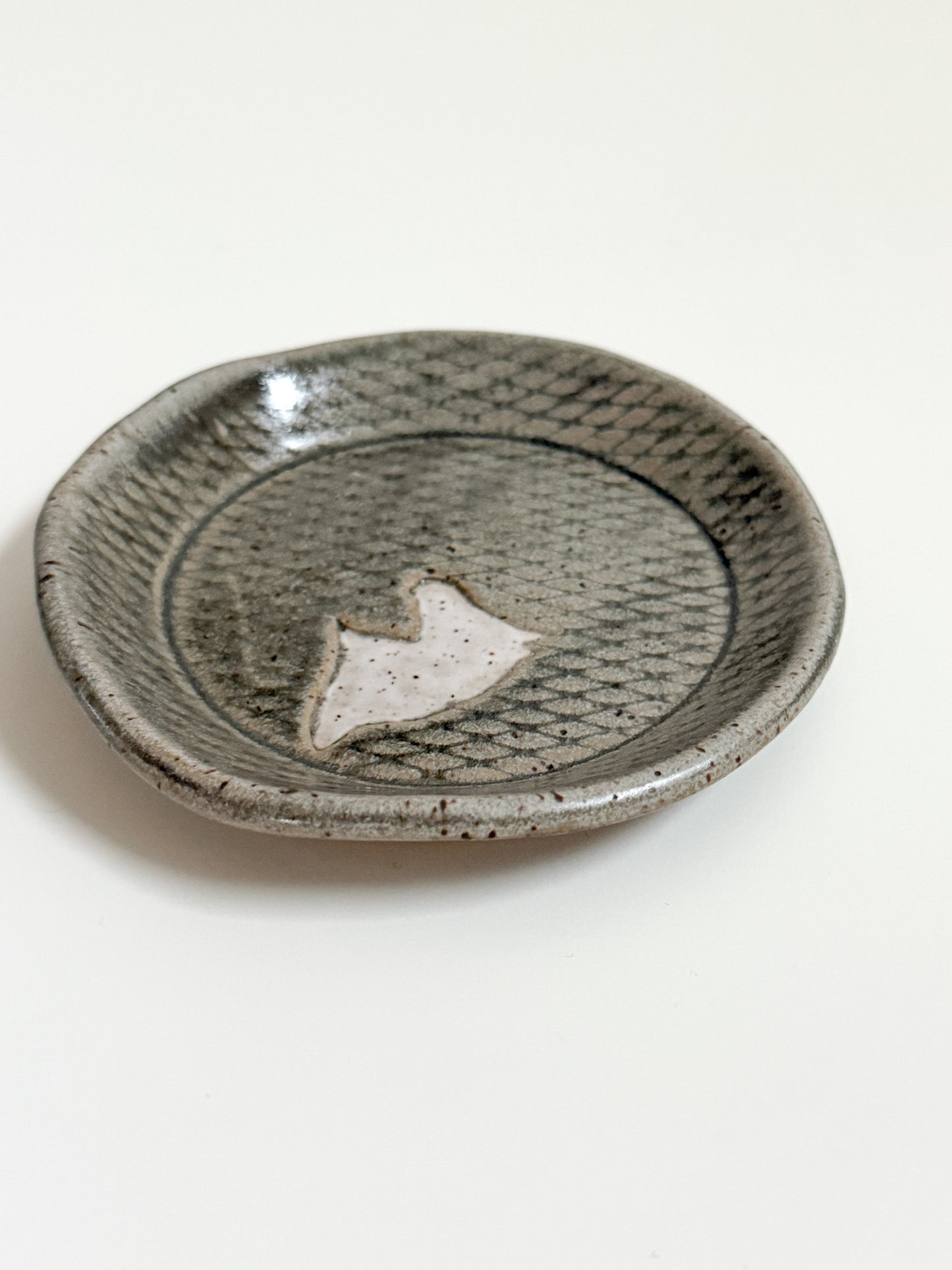 White Horse Stoneware Trinket Dish