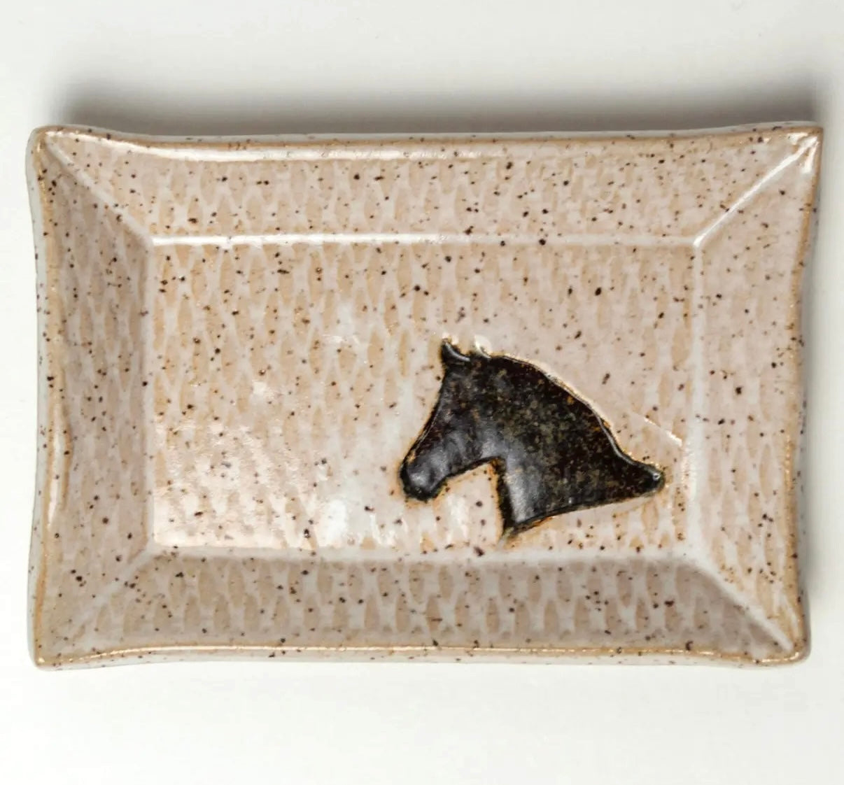 Brown Horse Stoneware Trinket Dish