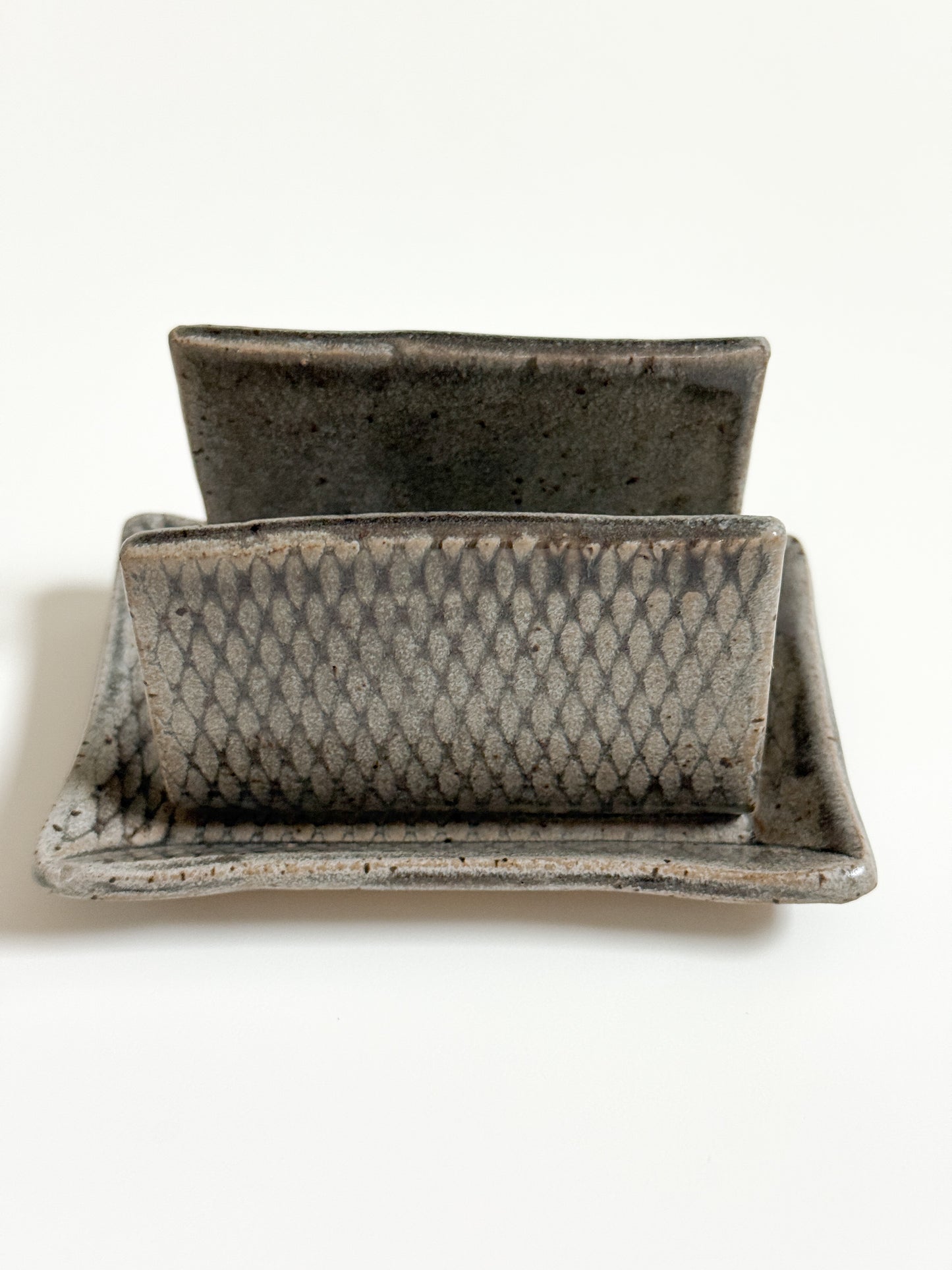 White Horse Stoneware Sponge Holder