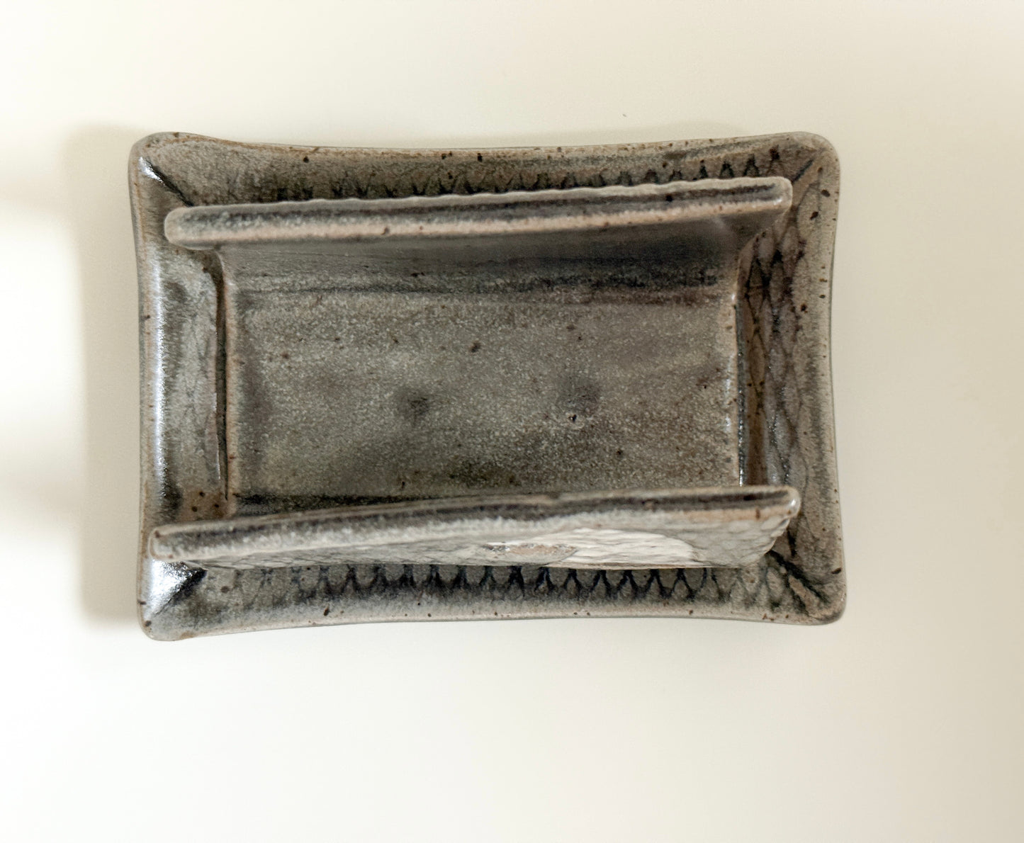 White Horse Stoneware Sponge Holder