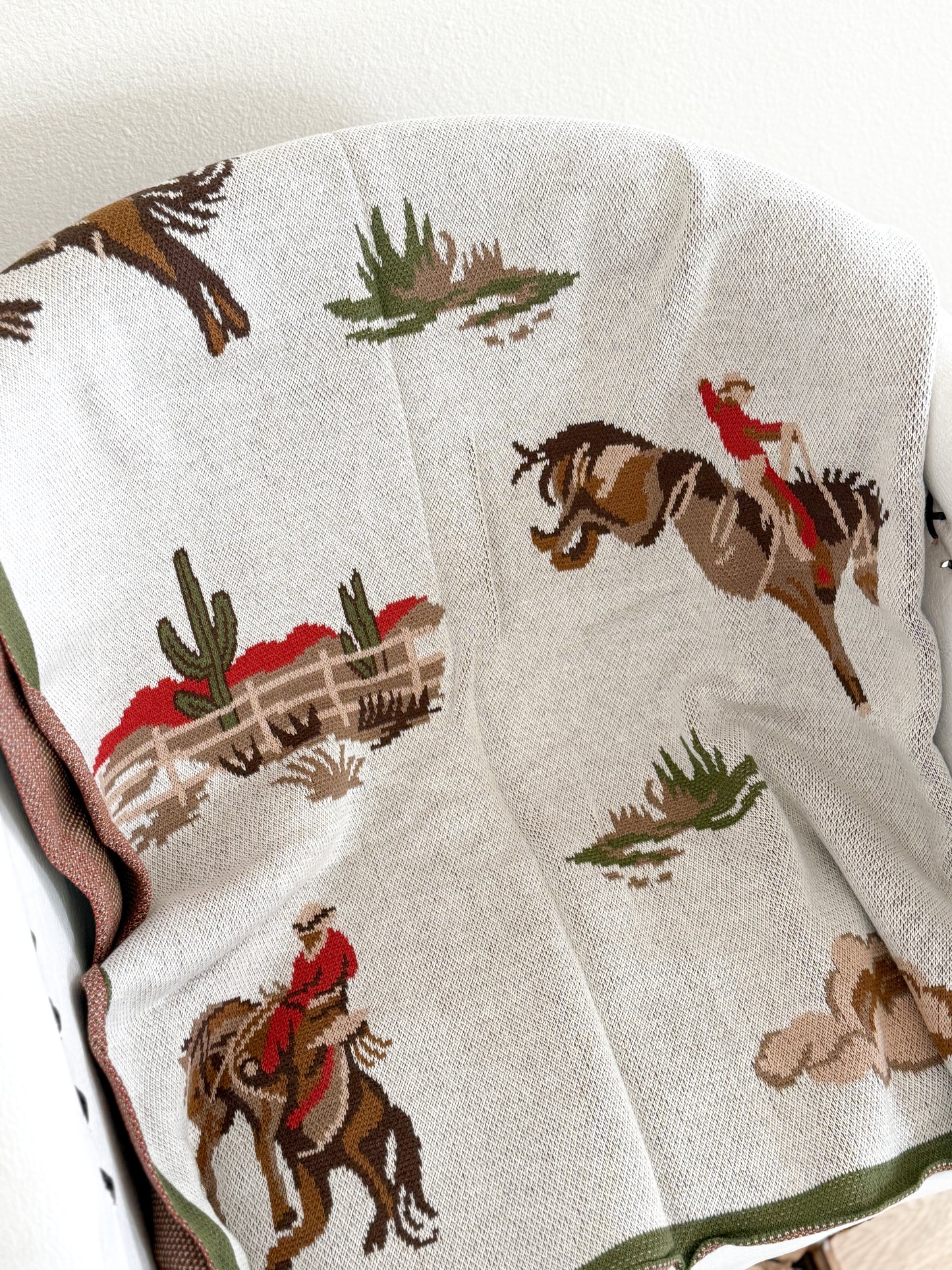 Cowboy Cotton Throw Blanket