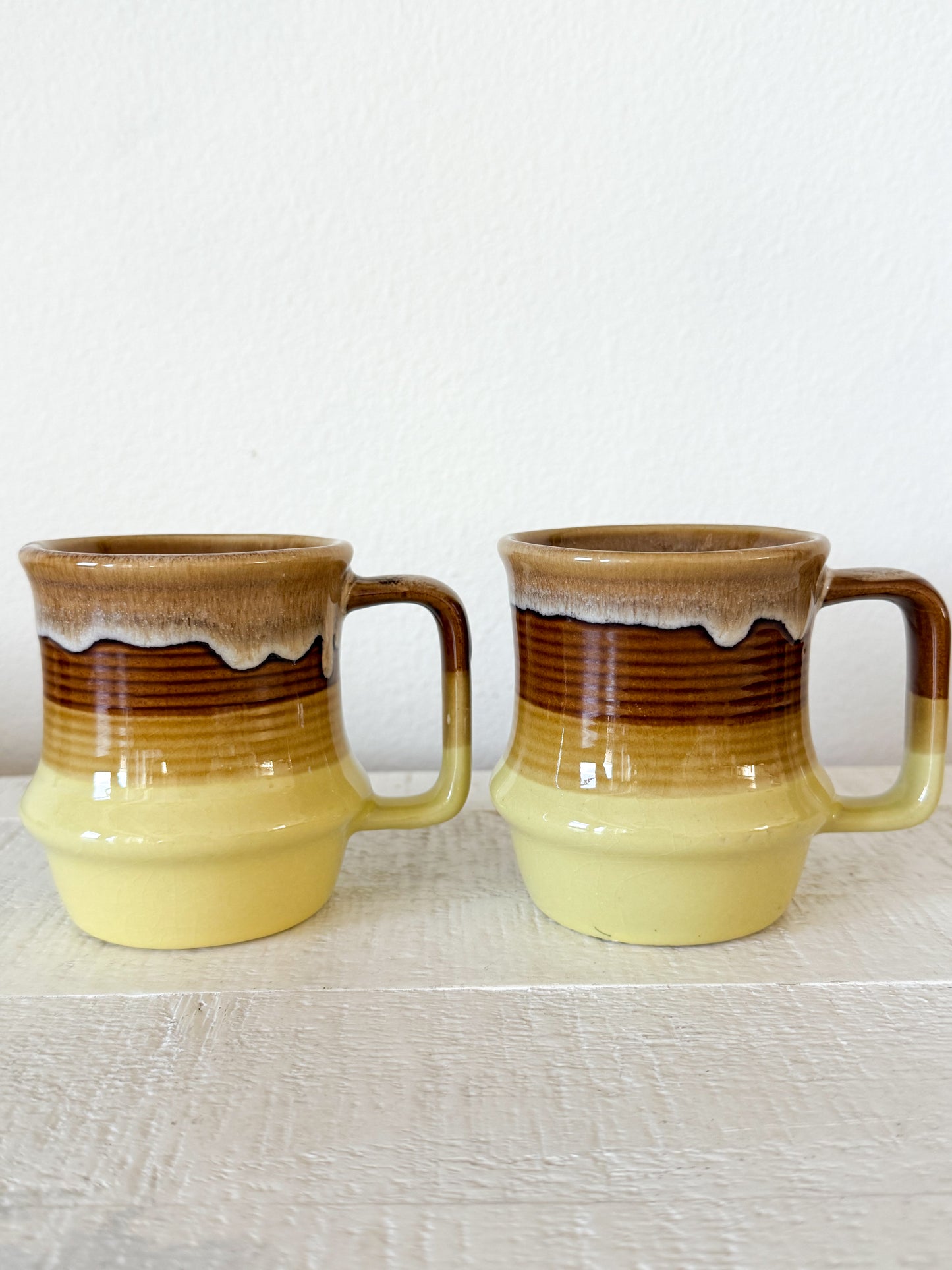 Vintage Drip Glaze Mug Set