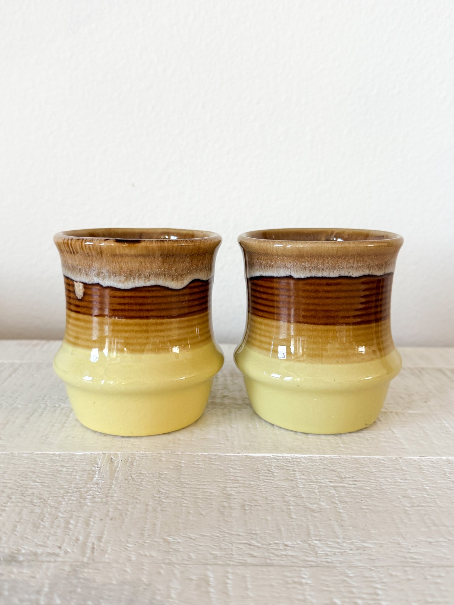 Vintage Drip Glaze Mug Set