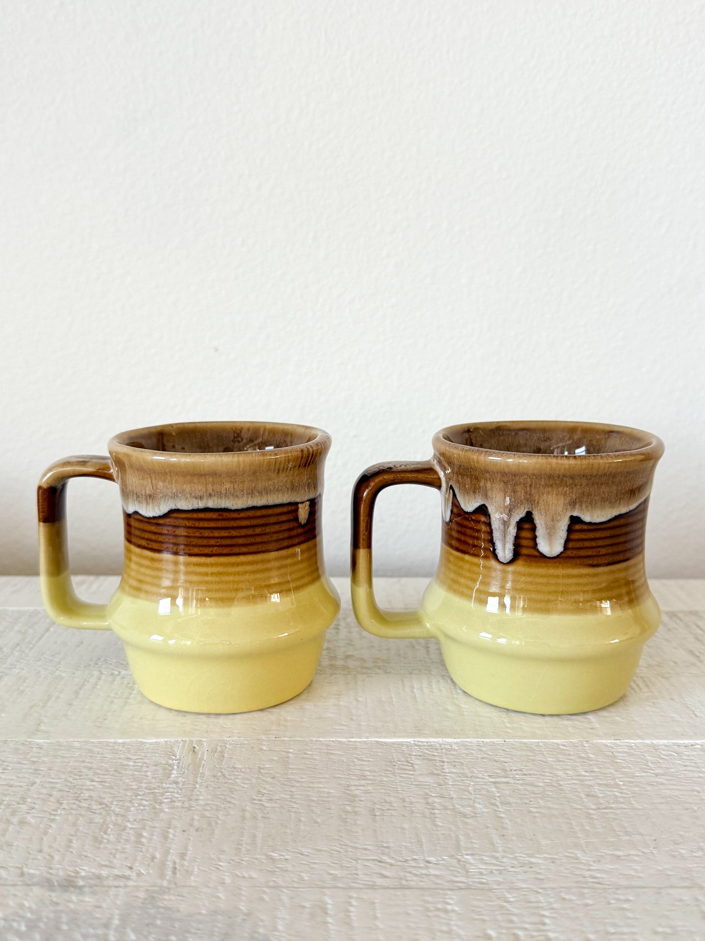 Vintage Drip Glaze Mug Set