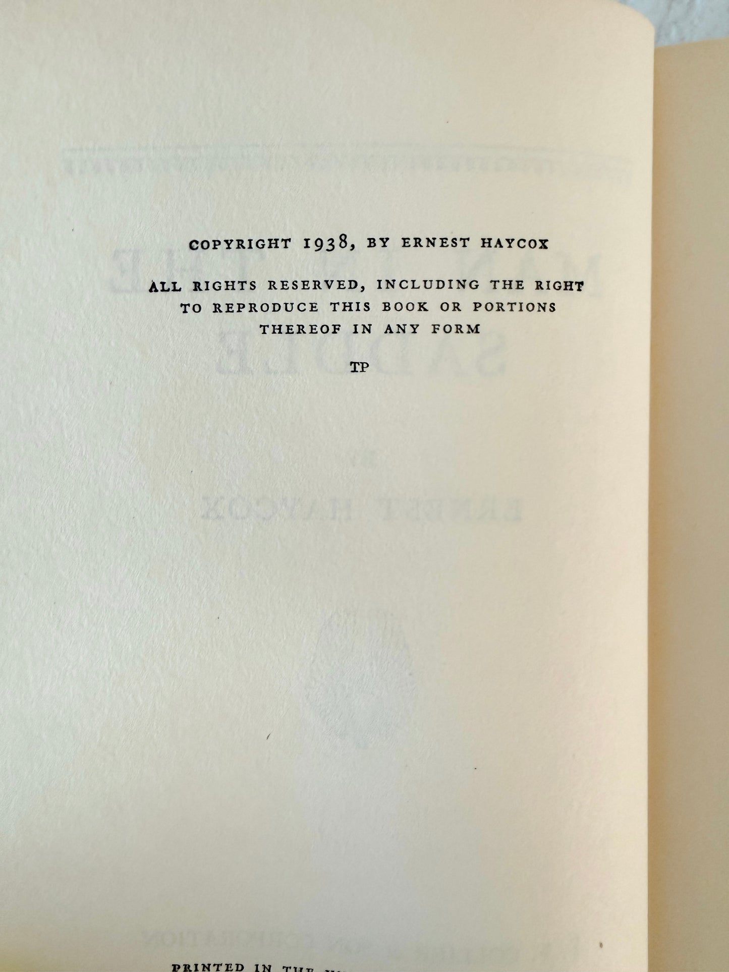 Vintage Ernest Haycox Book