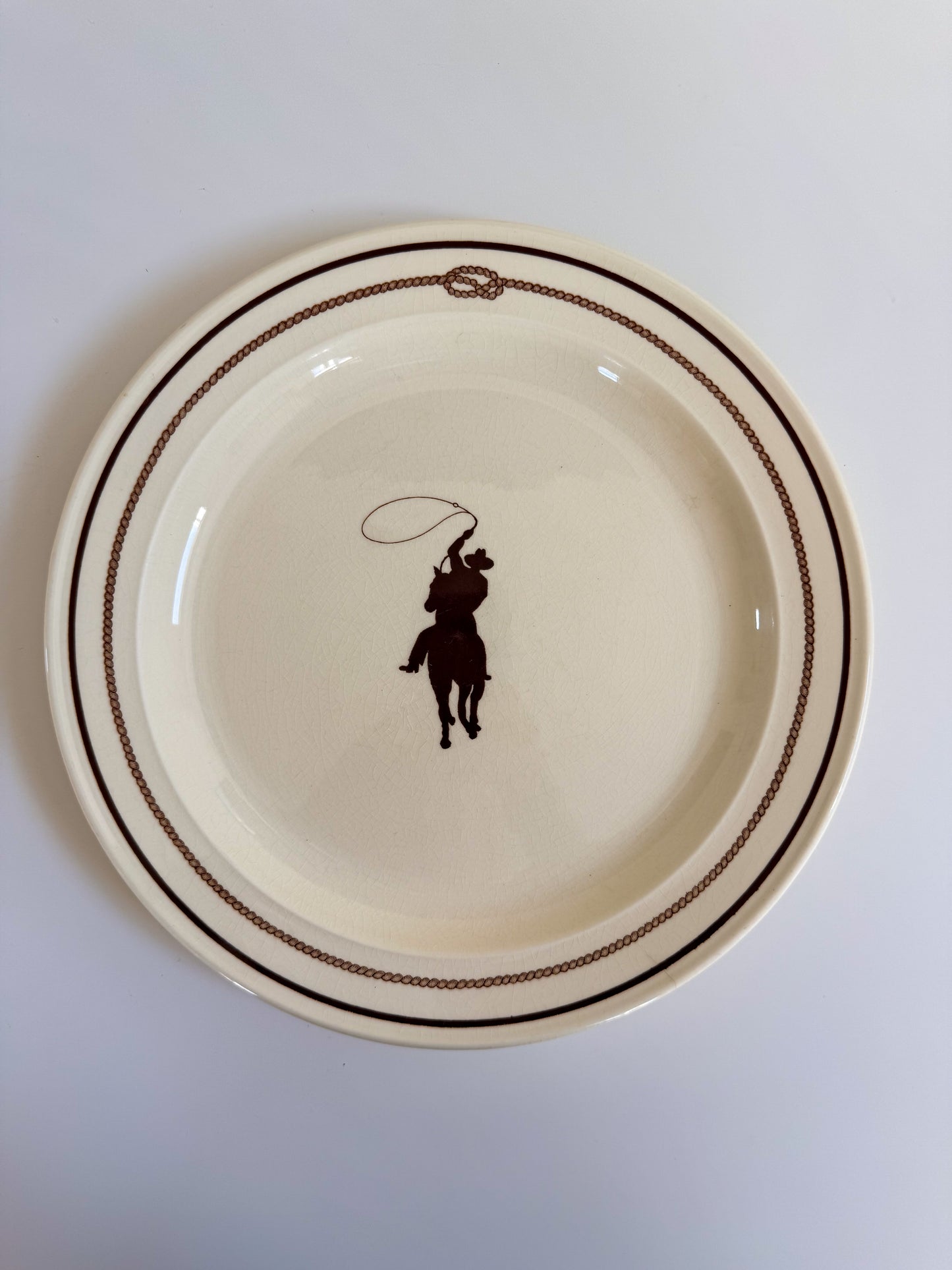 Vintage Cowboy Plate
