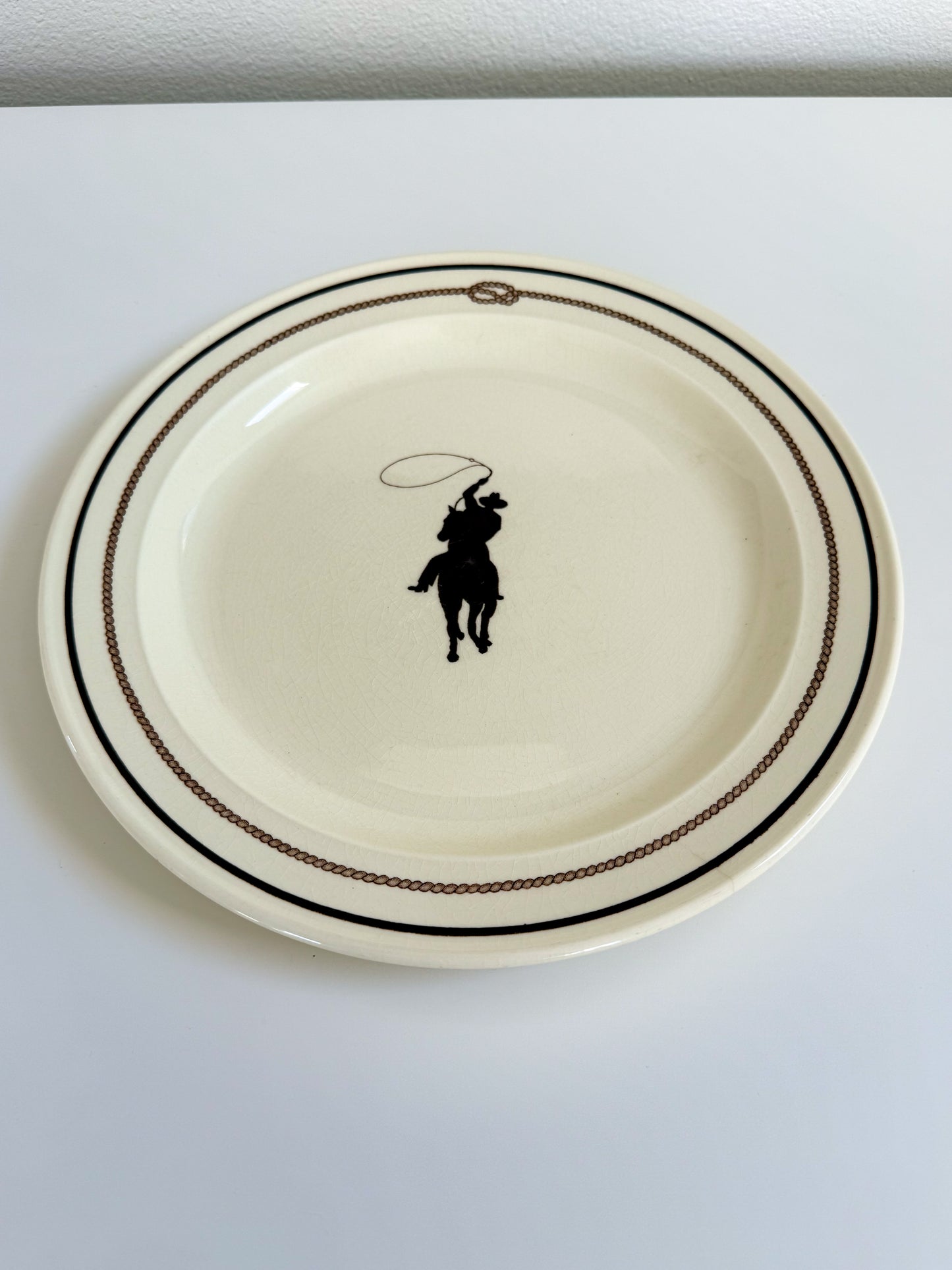 Vintage Cowboy Plate