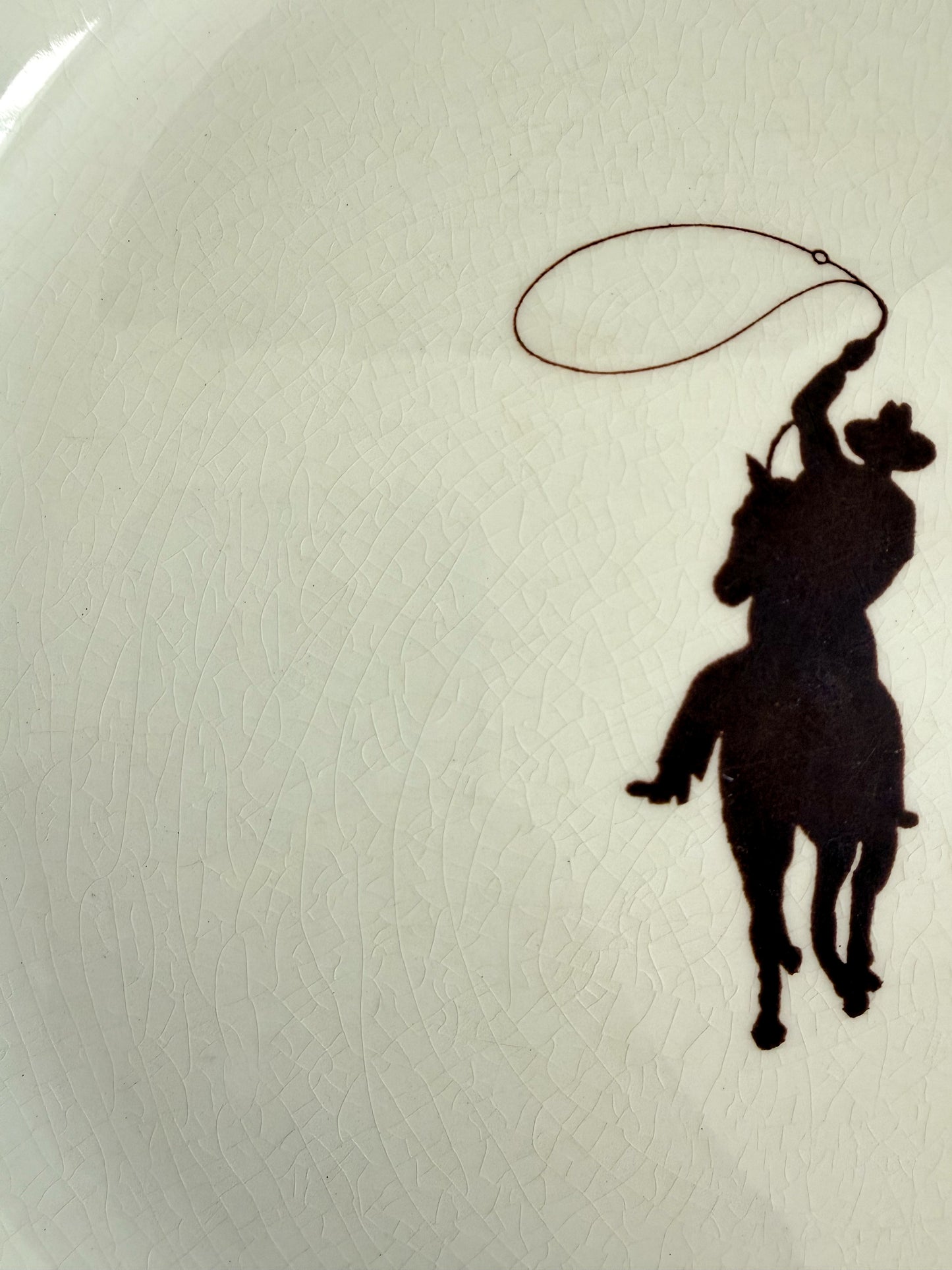 Vintage Cowboy Plate