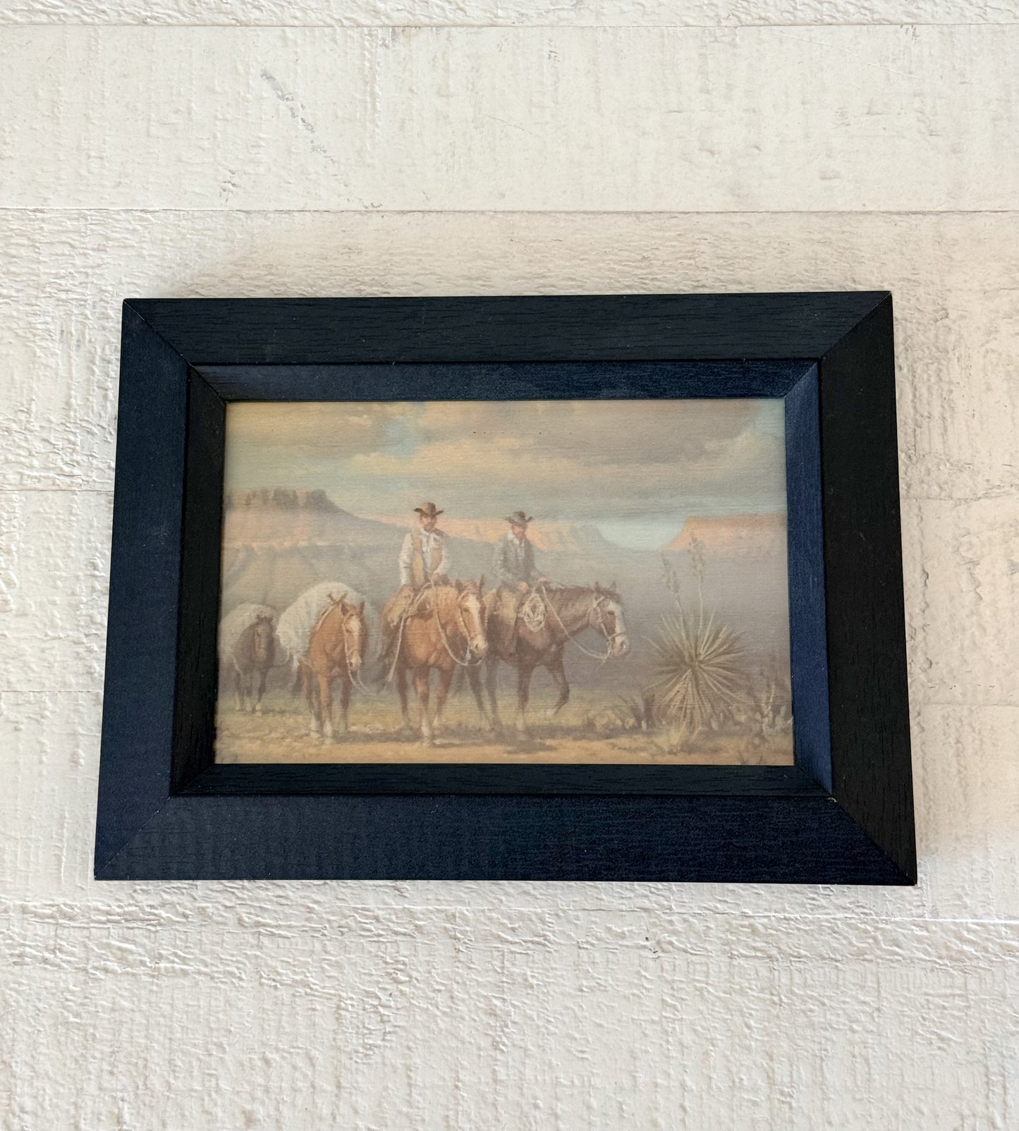 Thrifted frame with Cowboy Picture