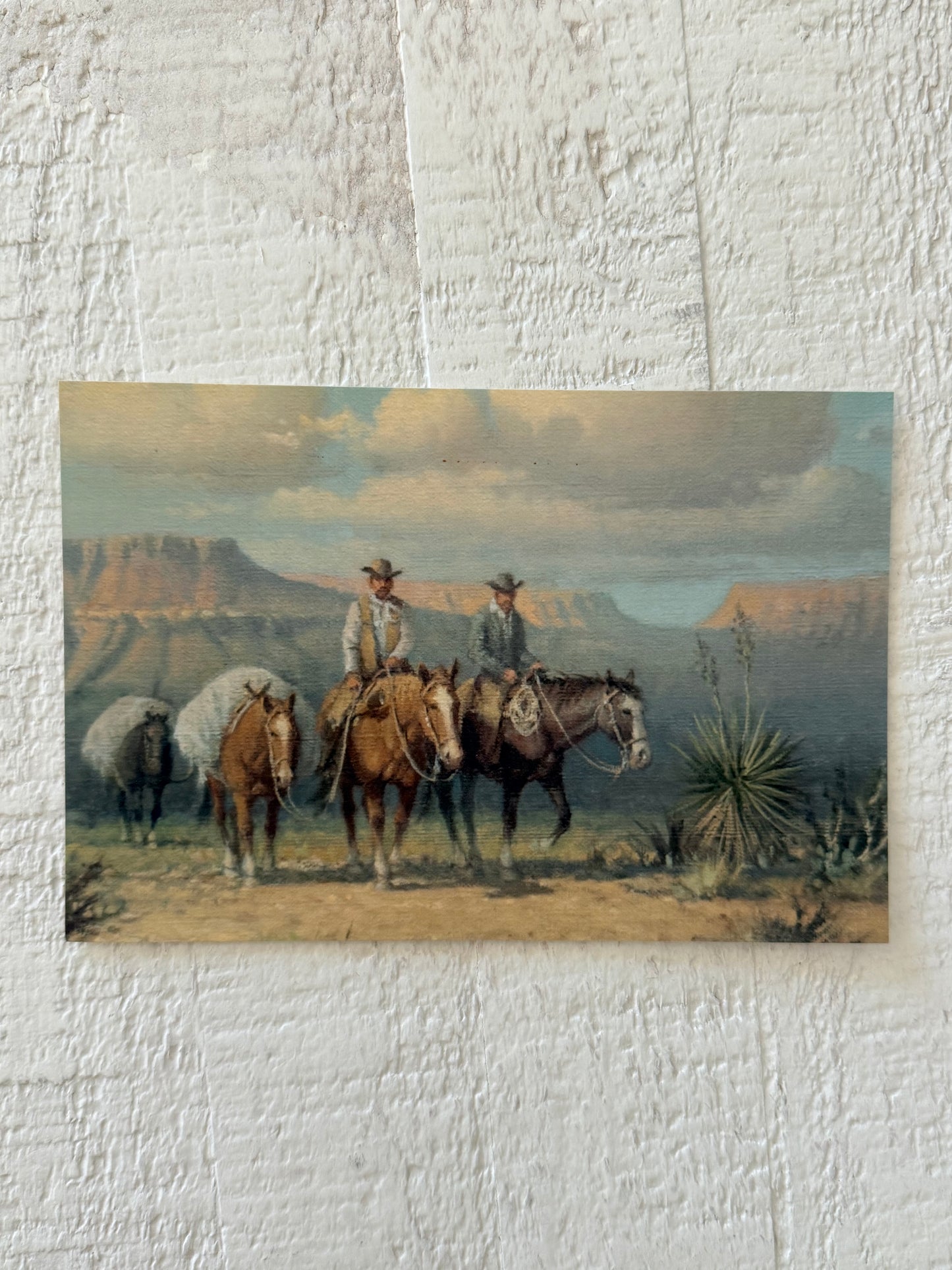 Thrifted frame with Cowboy Picture