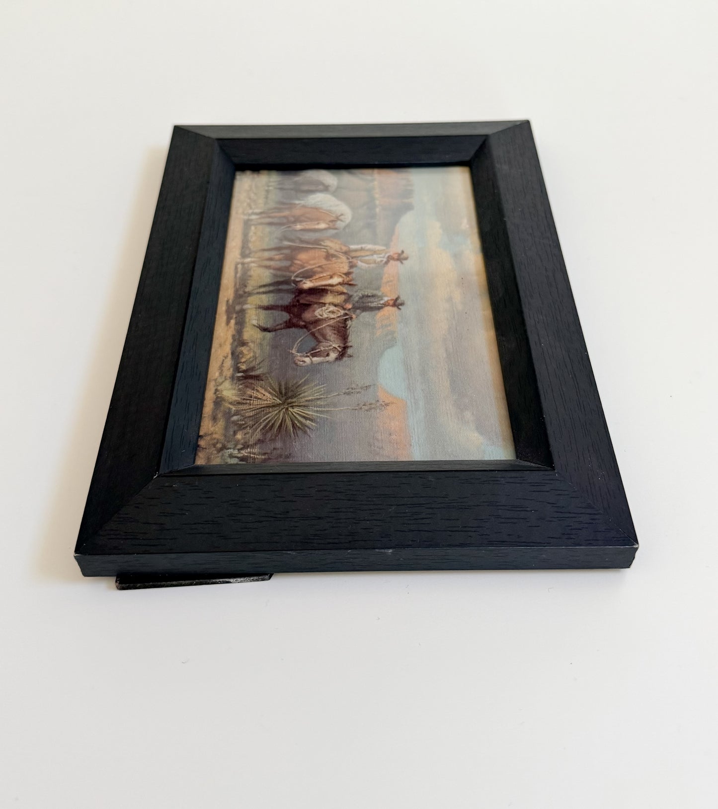 Thrifted frame with Cowboy Picture