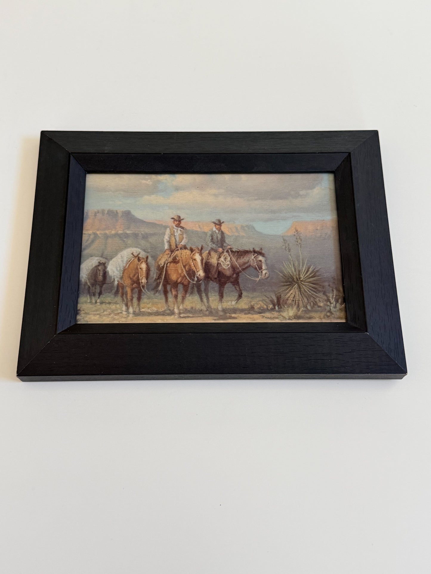 Thrifted frame with Cowboy Picture