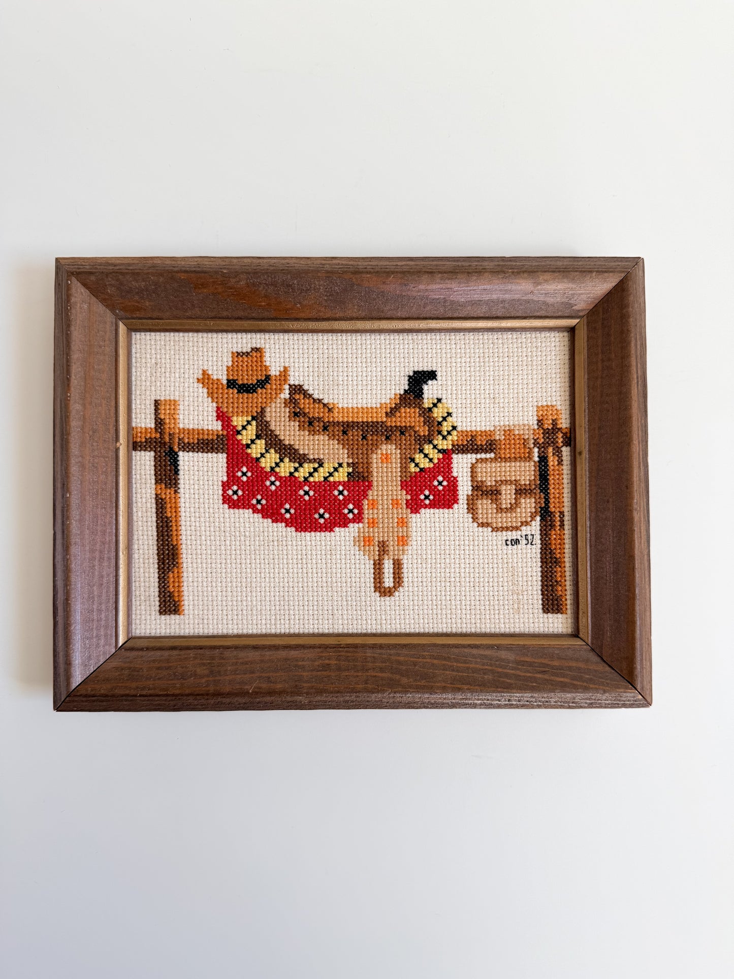 Western Saddle Cross Stitch