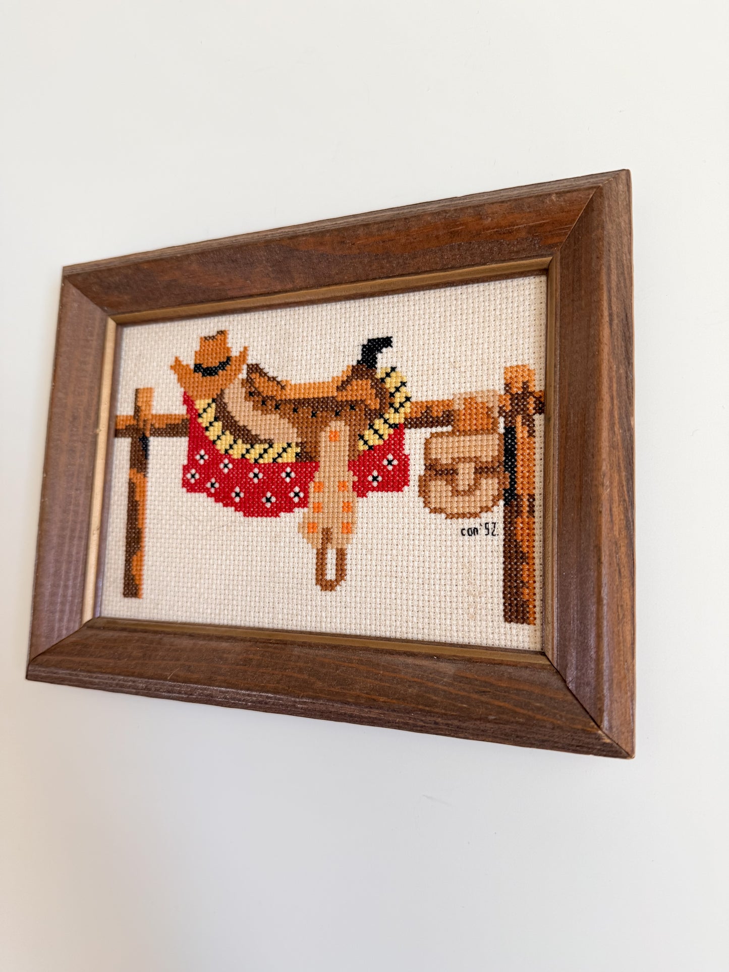 Western Saddle Cross Stitch