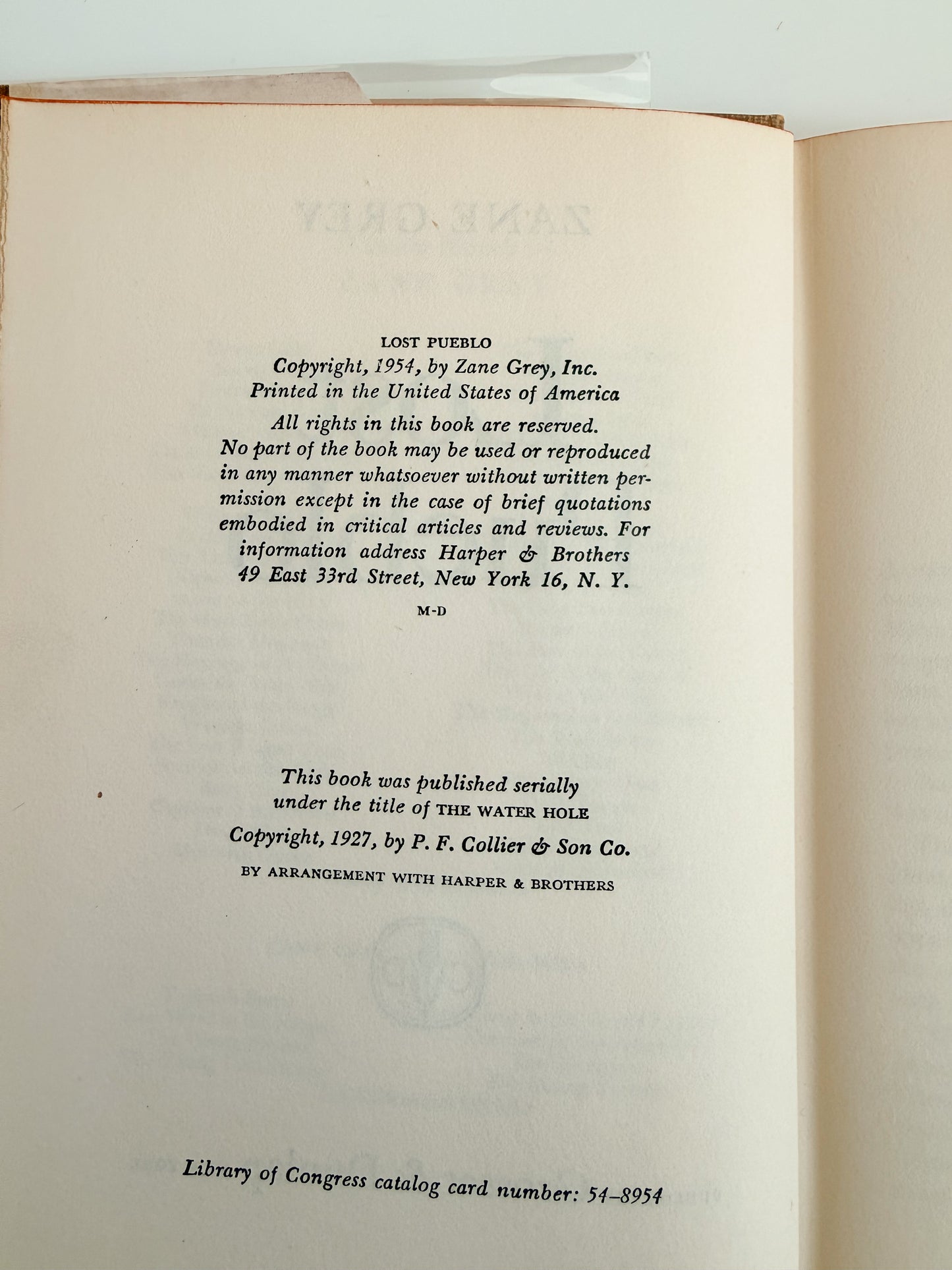 Vintage Zane Grey Book
