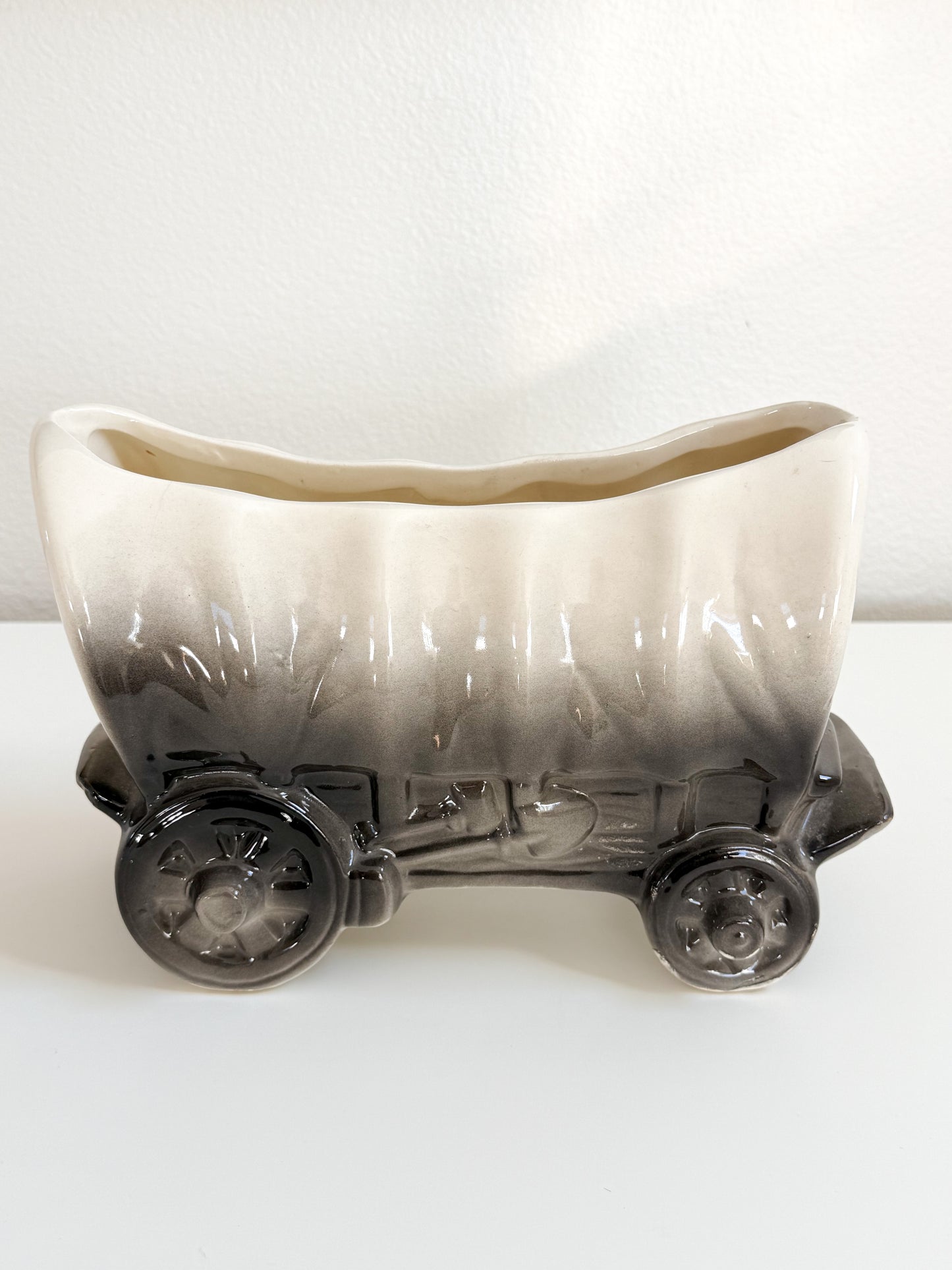 Vintage Covered Wagon Planter