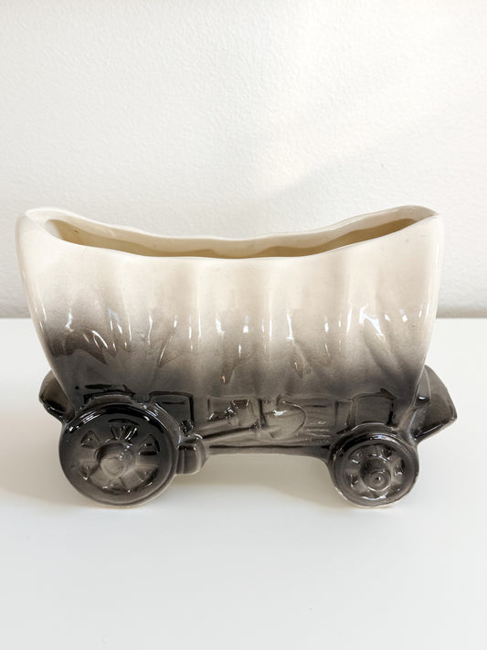 Vintage Covered Wagon Planter