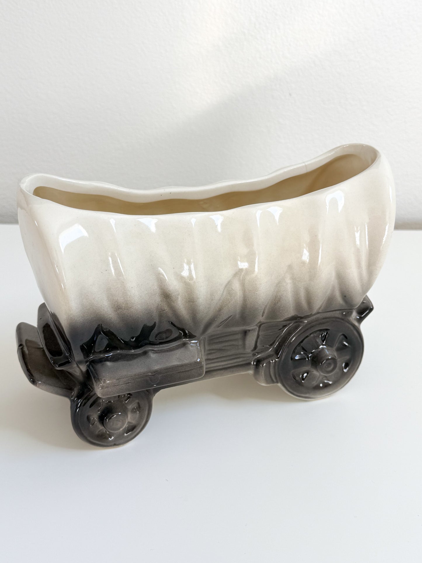 Vintage Covered Wagon Planter
