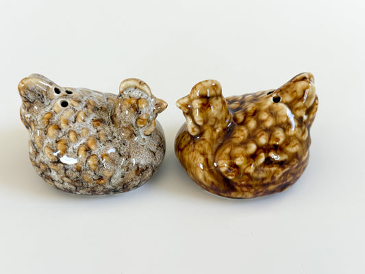 Stoneware Chicken Salt & Pepper Shakers