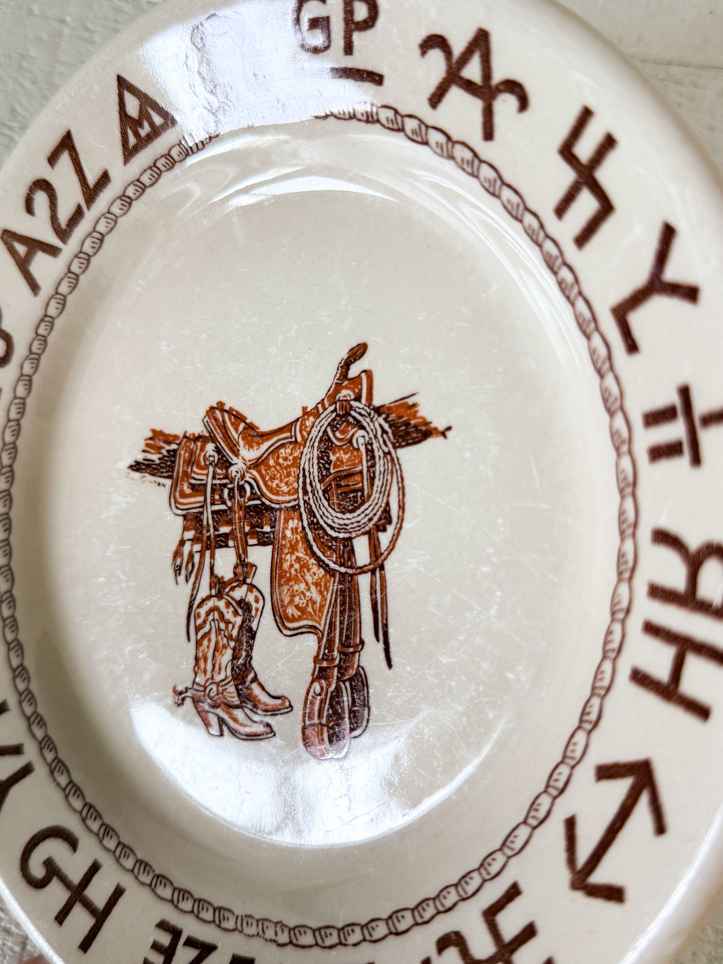 Vintage Westward Ho Bread Plate