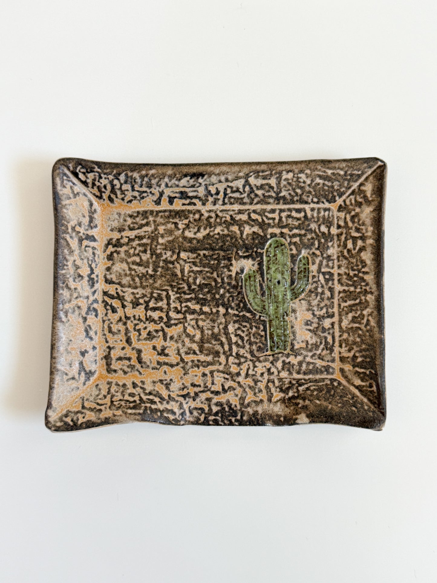 Cactus Stoneware Soap Dish