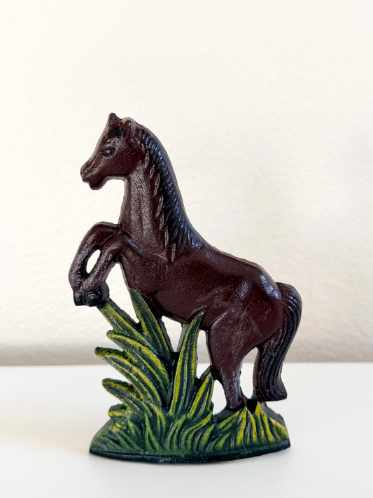 Vintage Single Horse Bookend