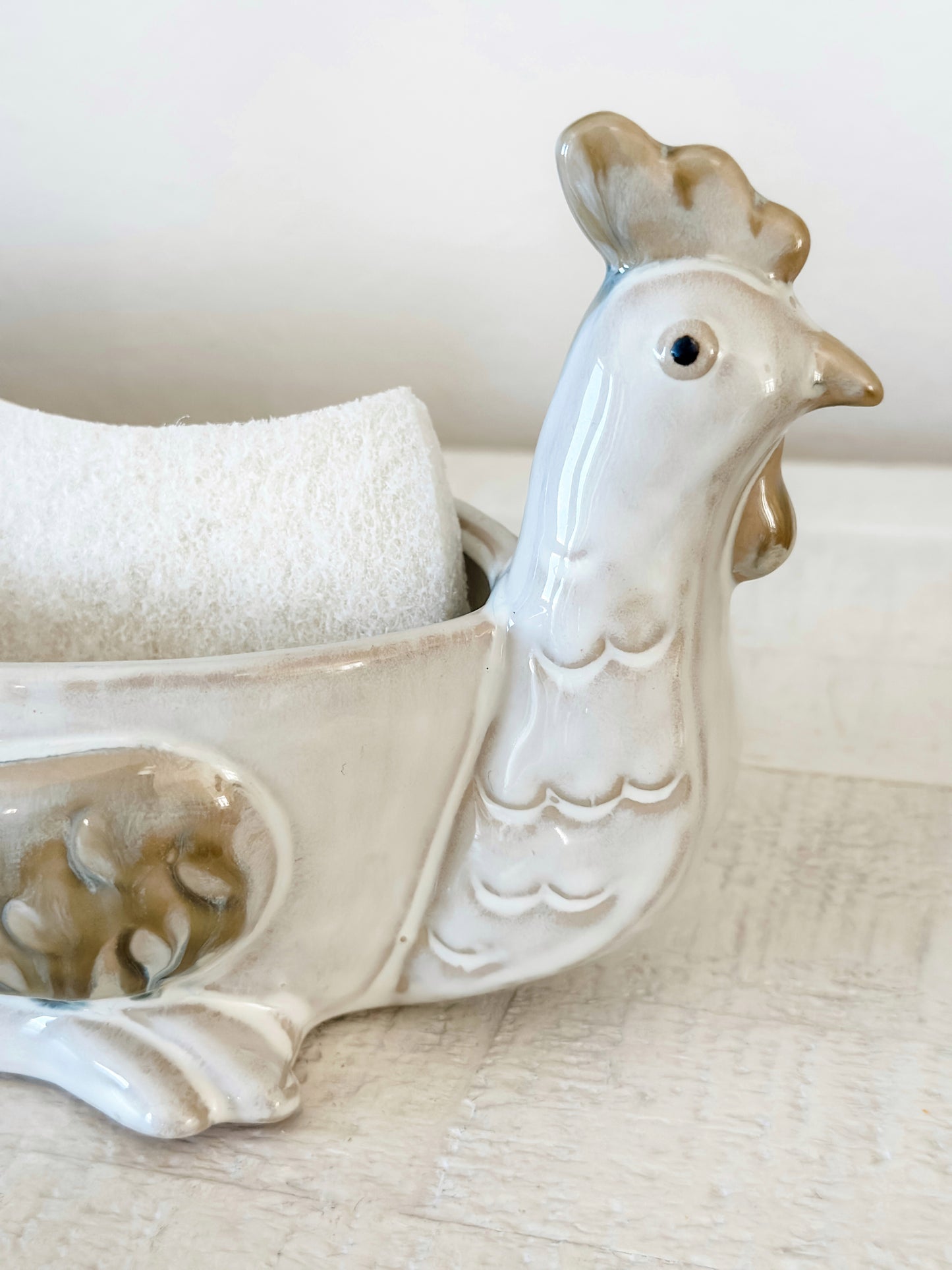 Stoneware Chicken Holder