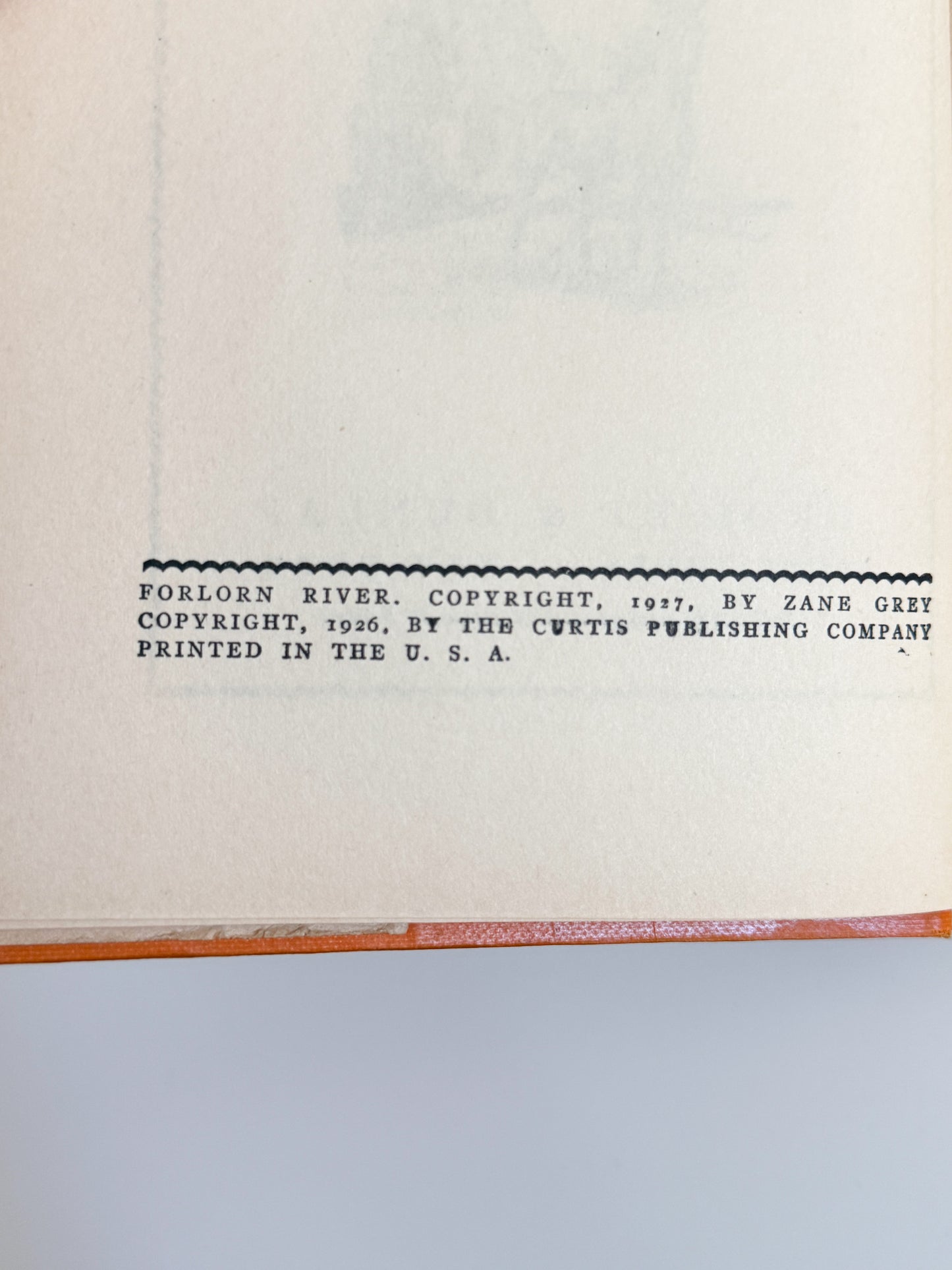 Vintage Zane Grey Book