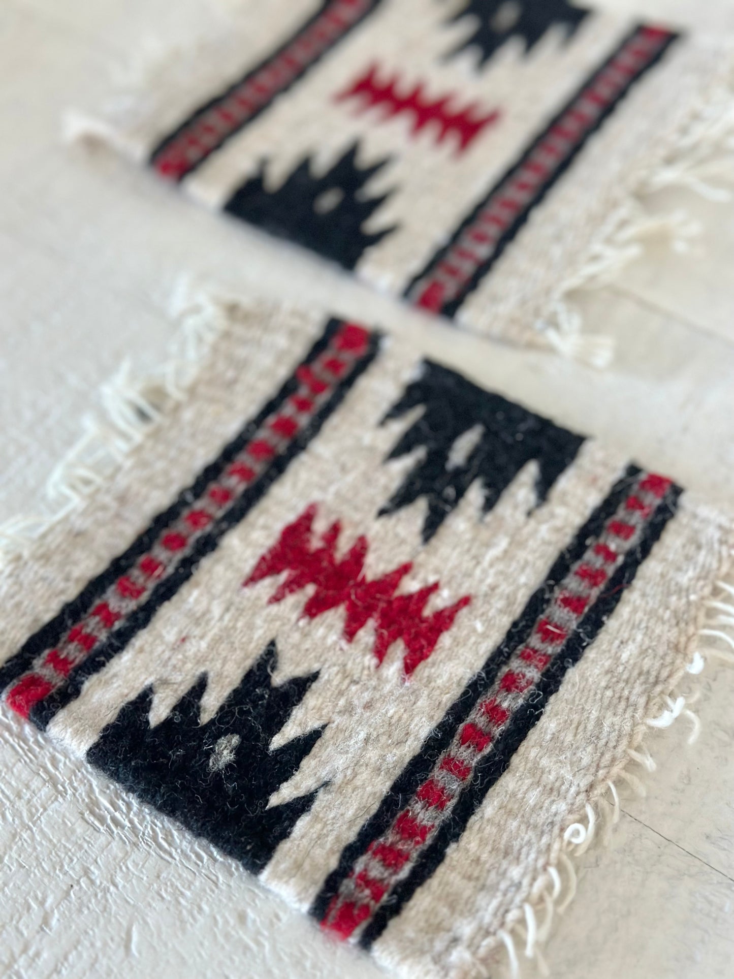 Southwest Coaster Set (Red & White)