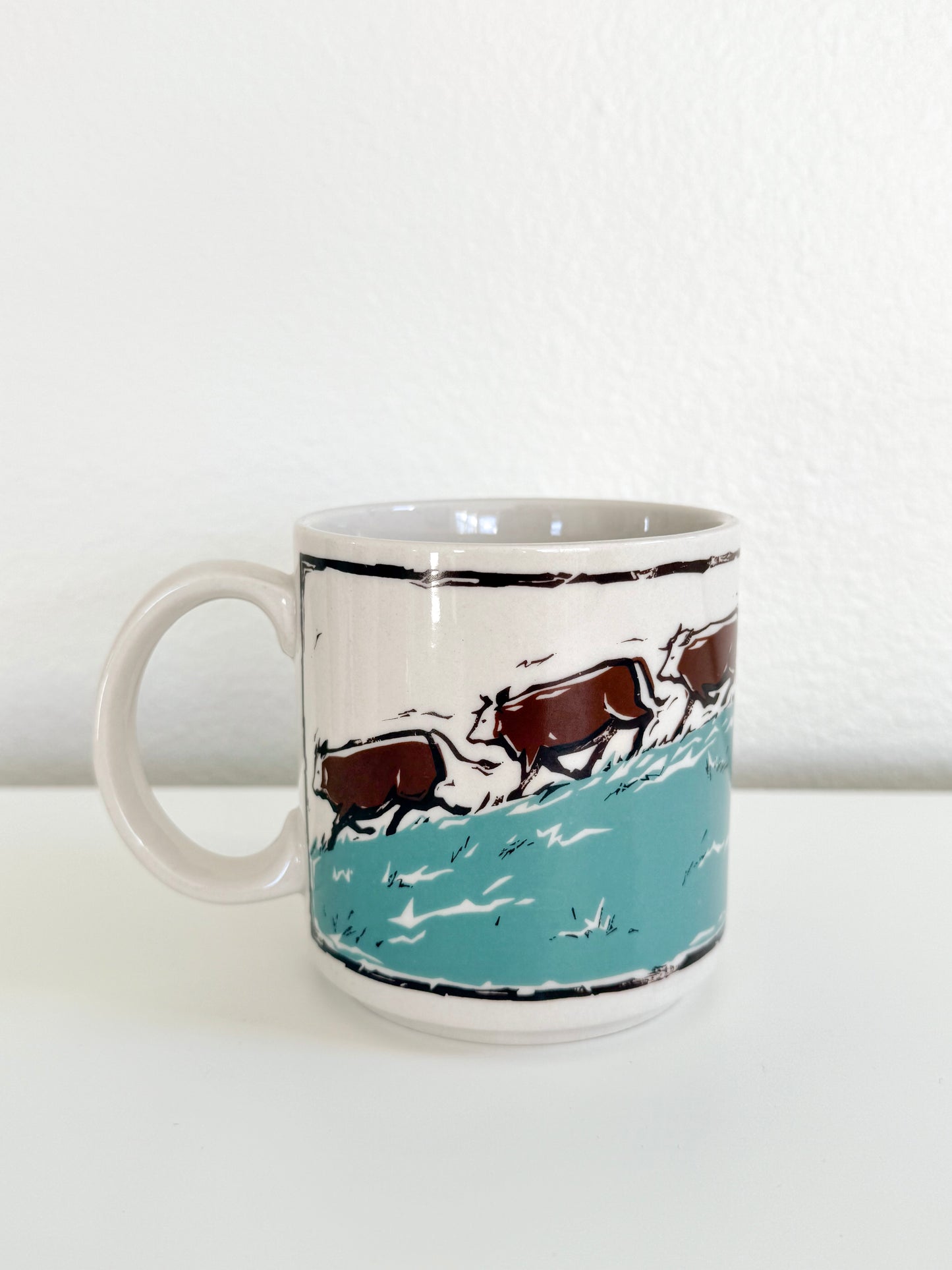 Vintage Ropin' Cowboy Mug