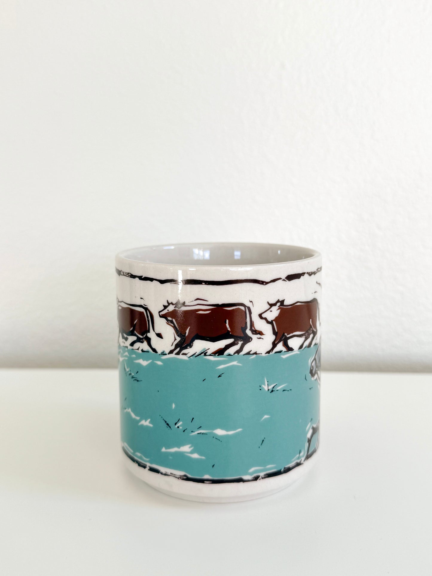 Vintage Ropin' Cowboy Mug